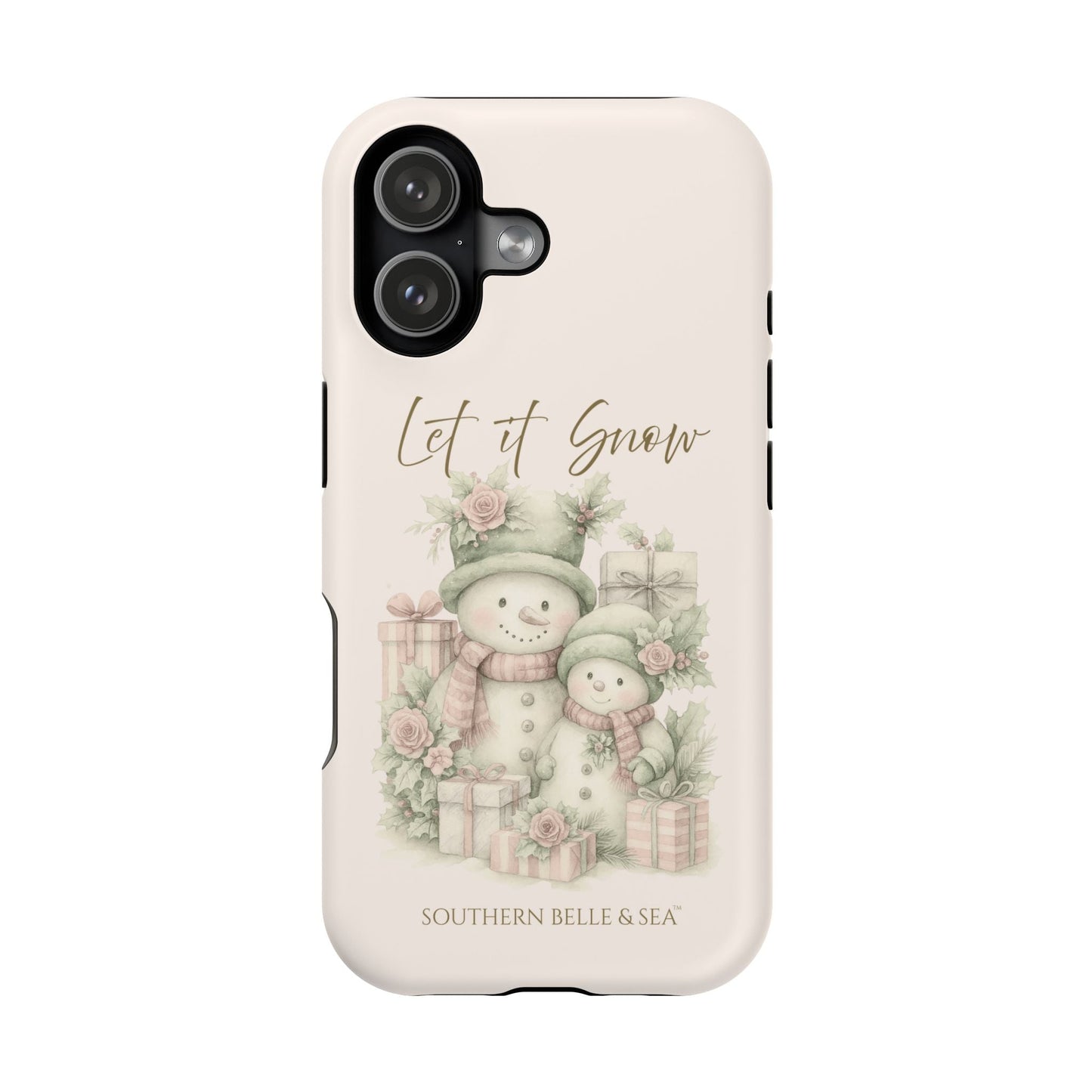 "LET IT SNOW” — Snowman Family Magnetic Tough Case | MagSafe® Compatible | Southern Belle & Sea™ - Southern Belle & Sea
