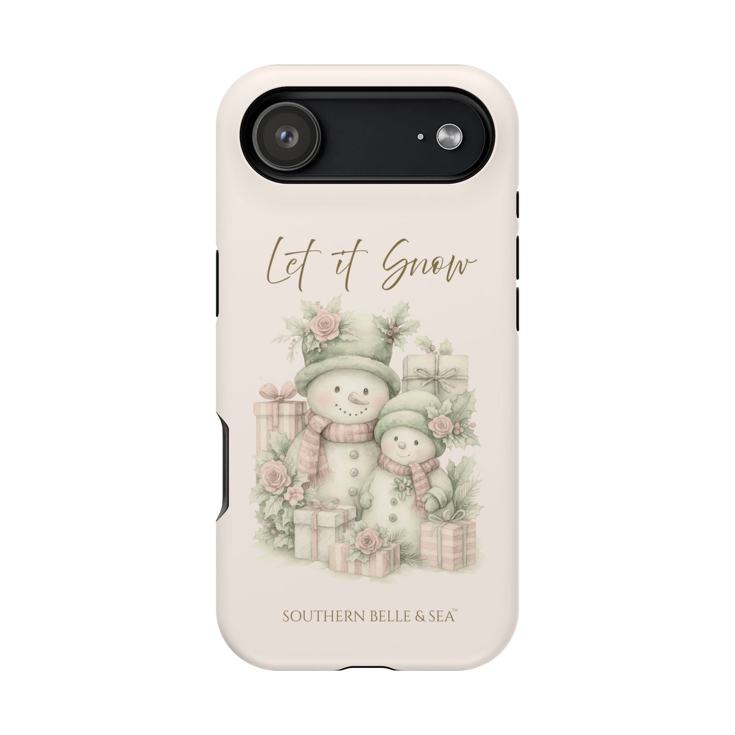 "LET IT SNOW” — Snowman Family Magnetic Tough Case | MagSafe® Compatible | Southern Belle & Sea™ - Southern Belle & Sea