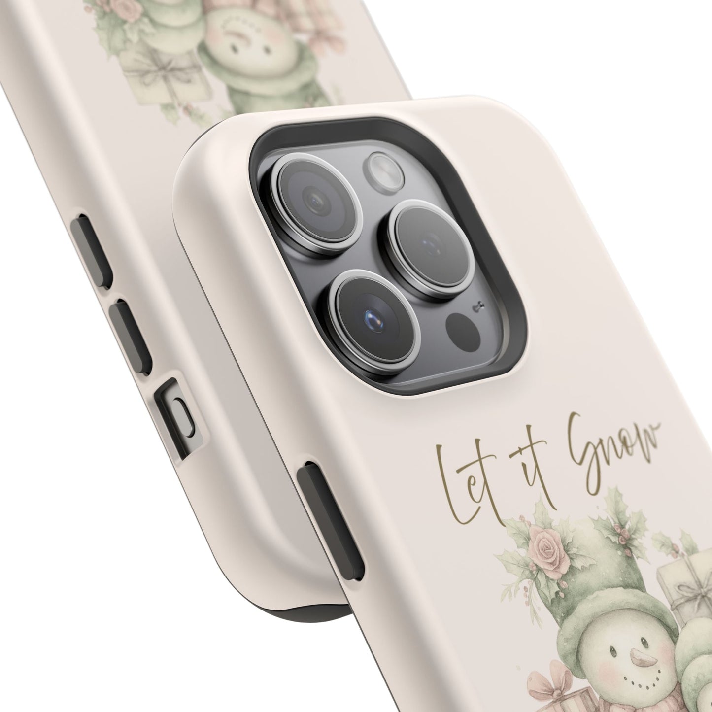 "LET IT SNOW” — Snowman Family Magnetic Tough Case | MagSafe® Compatible | Southern Belle & Sea™ - Southern Belle & Sea