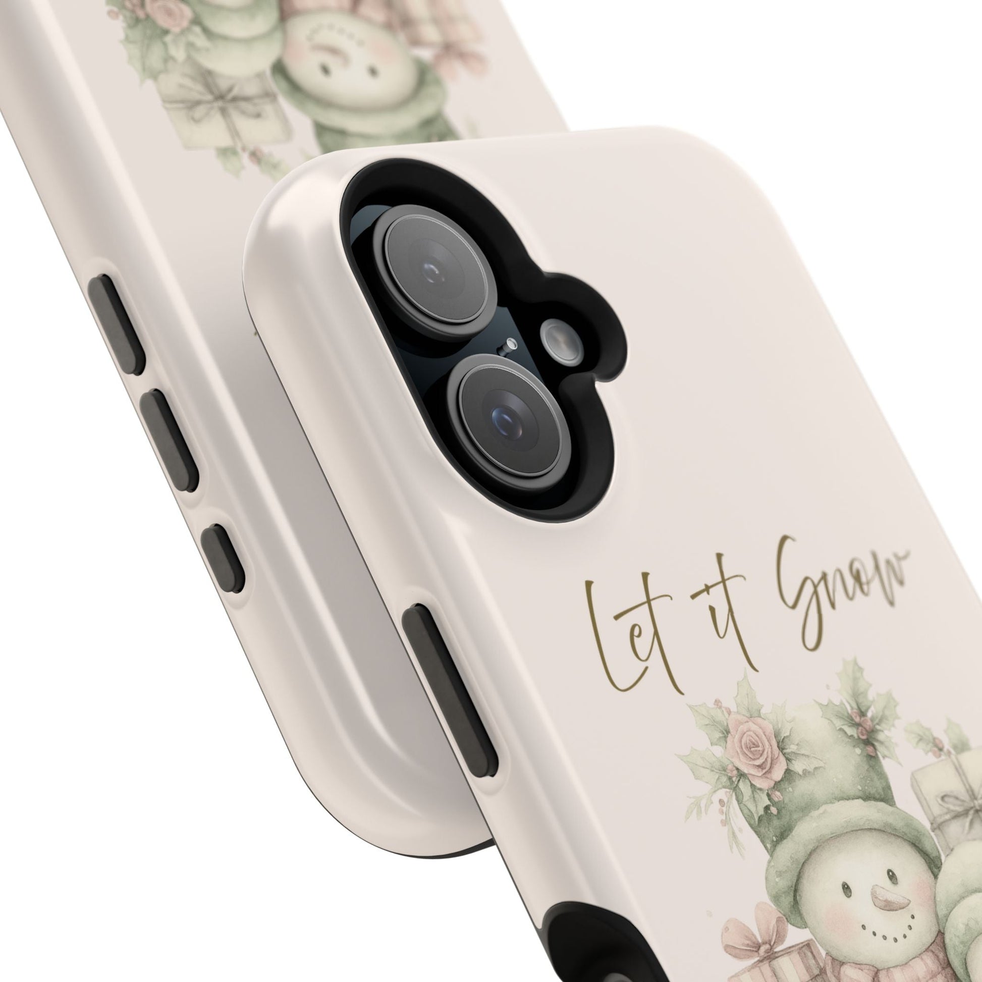 "LET IT SNOW” — Snowman Family Magnetic Tough Case | MagSafe® Compatible | Southern Belle & Sea™ - Southern Belle & Sea