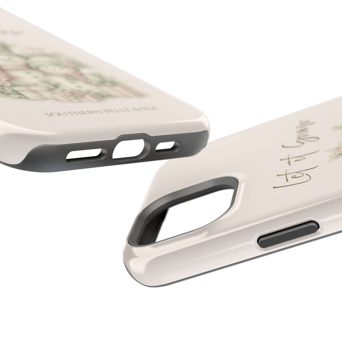"LET IT SNOW” — Snowman Family Magnetic Tough Case | MagSafe® Compatible | Southern Belle & Sea™ - Southern Belle & Sea