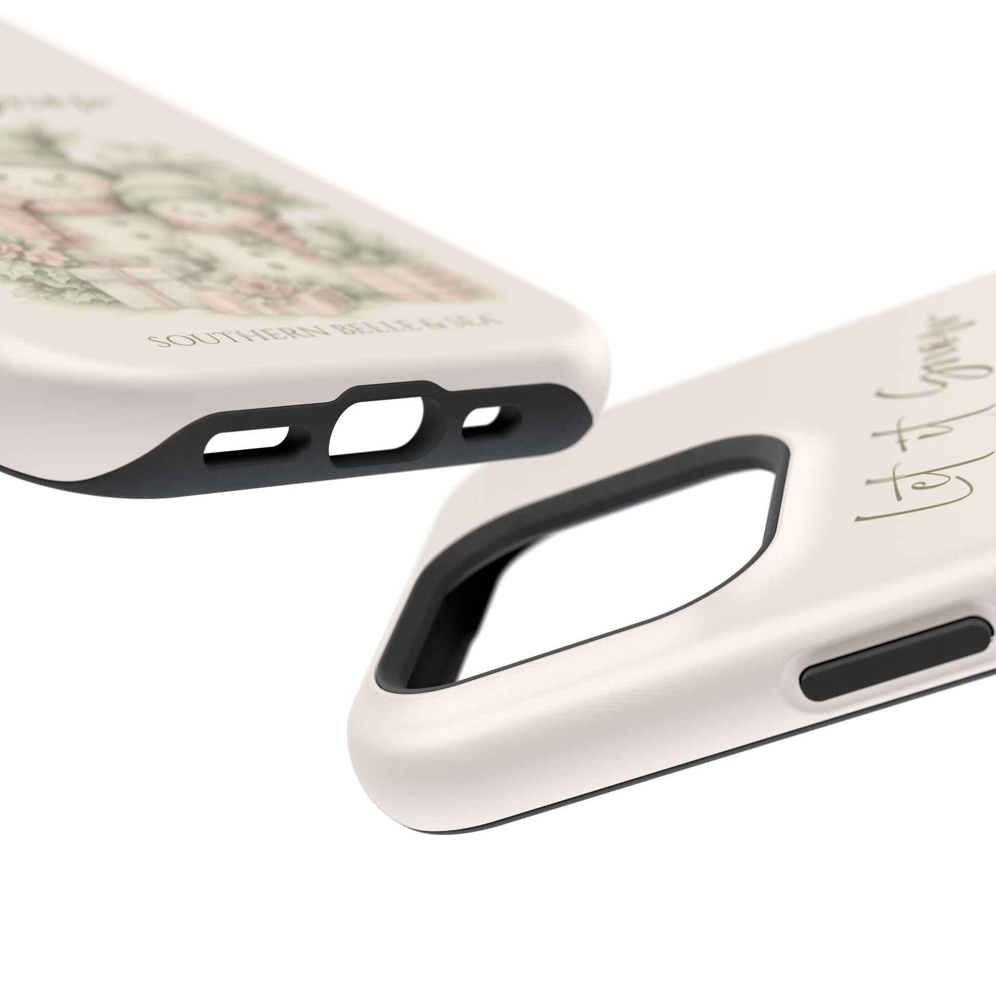"LET IT SNOW” — Snowman Family Magnetic Tough Case | MagSafe® Compatible | Southern Belle & Sea™ - Southern Belle & Sea