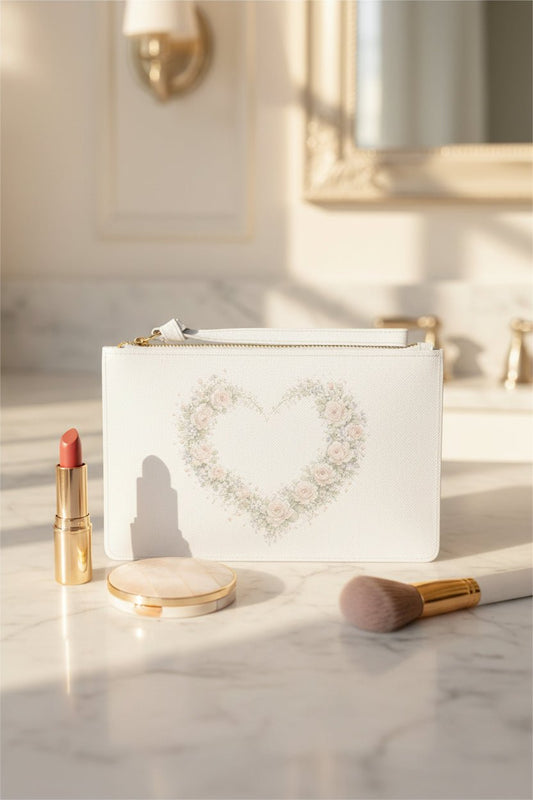 Let Love Lead Floral Heart Clutch — Romantic Rose Wristlet | Southern Belle & Sea™ - Southern Belle & Sea