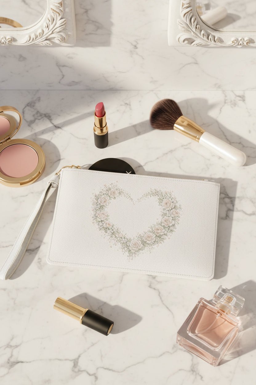 Let Love Lead Floral Heart Clutch — Romantic Rose Wristlet | Southern Belle & Sea™ - Southern Belle & Sea