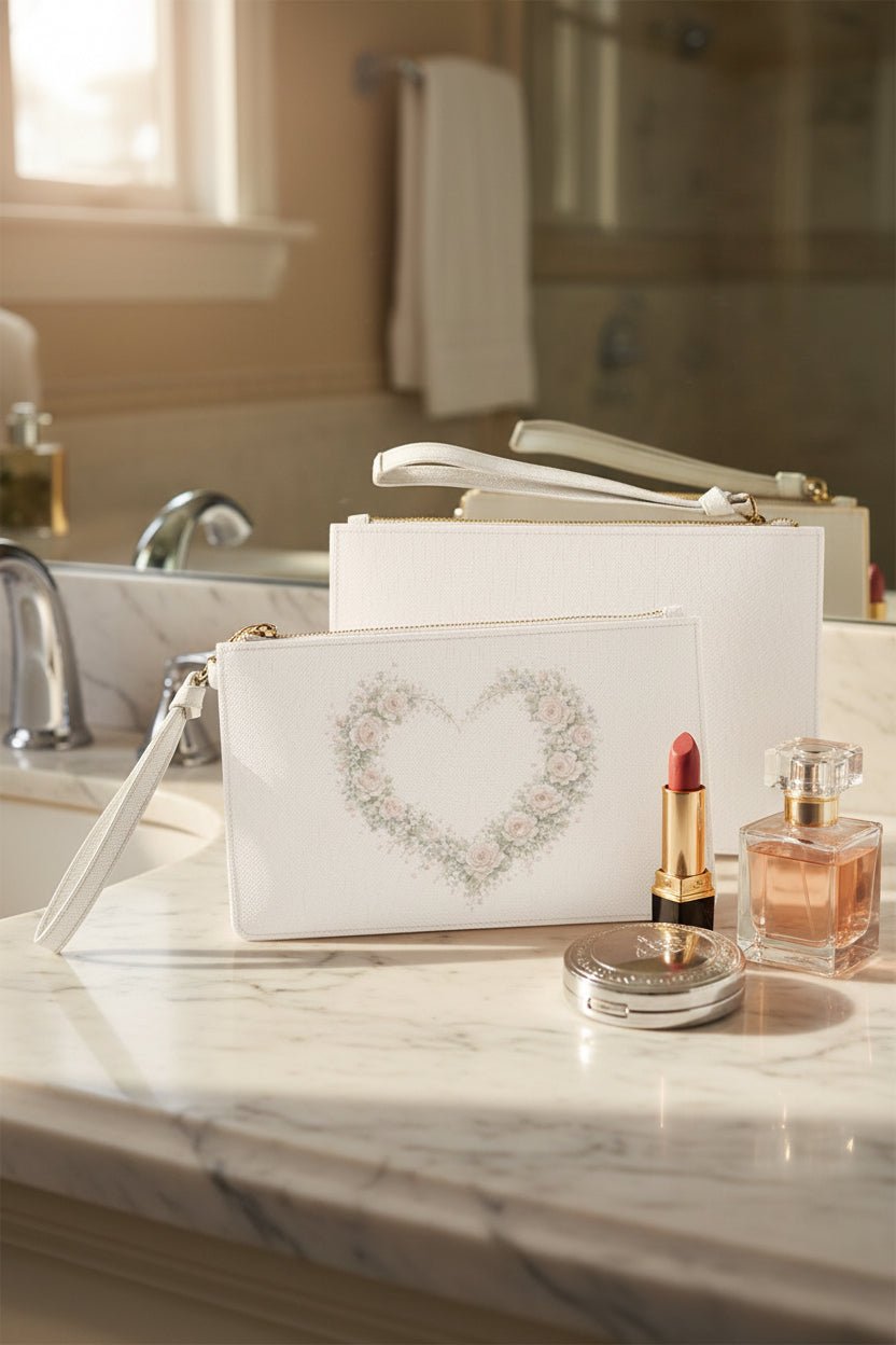 Let Love Lead Floral Heart Clutch — Romantic Rose Wristlet | Southern Belle & Sea™ - Southern Belle & Sea