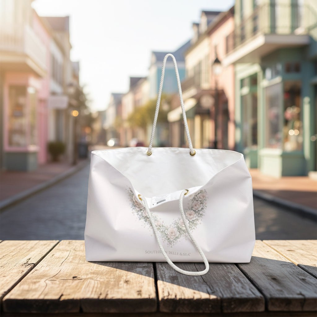 Let Love Lead Floral Heart Weekender Bag | Southern Belle & Sea™ - Southern Belle & Sea
