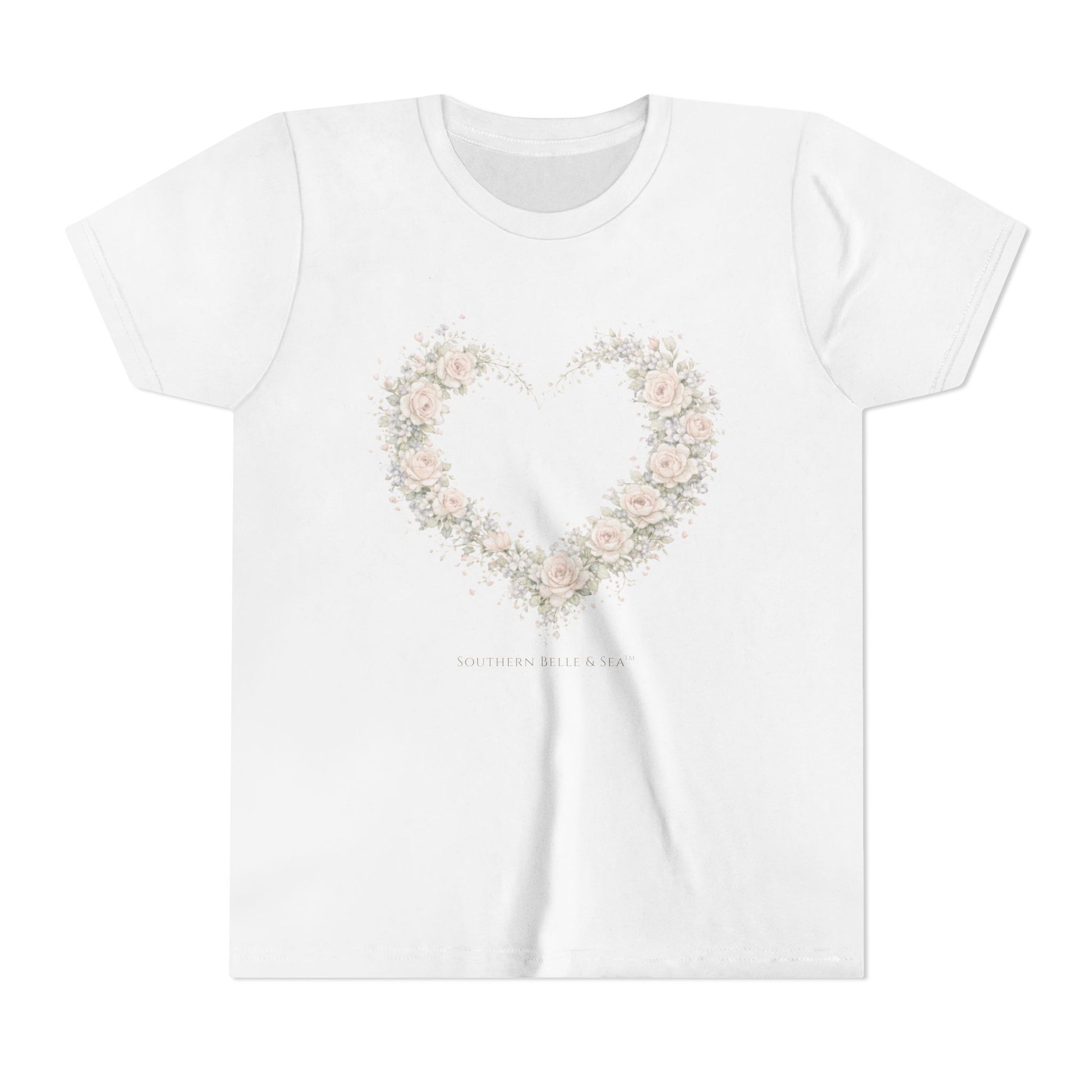 Let Love Lead Floral Heart Youth Tee | Southern Belle & Sea™ - Southern Belle & Sea