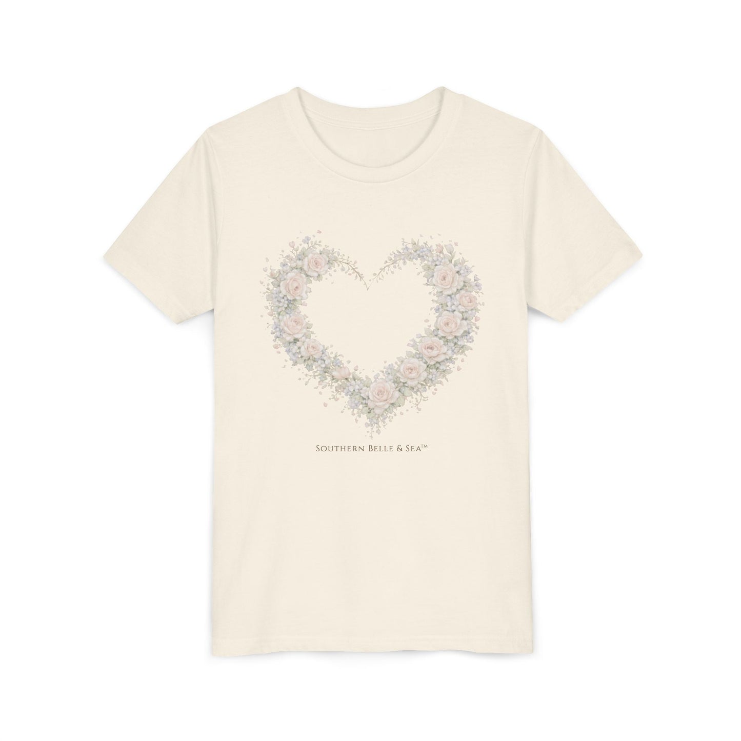 Let Love Lead Floral Heart Youth Tee | Southern Belle & Sea™ - Southern Belle & Sea
