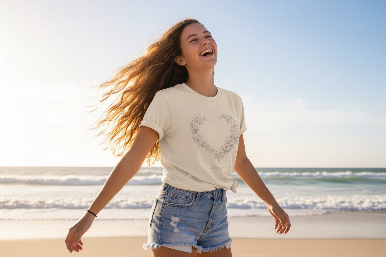 Let Love Lead Floral Heart Youth Tee | Southern Belle & Sea™ - Southern Belle & Sea