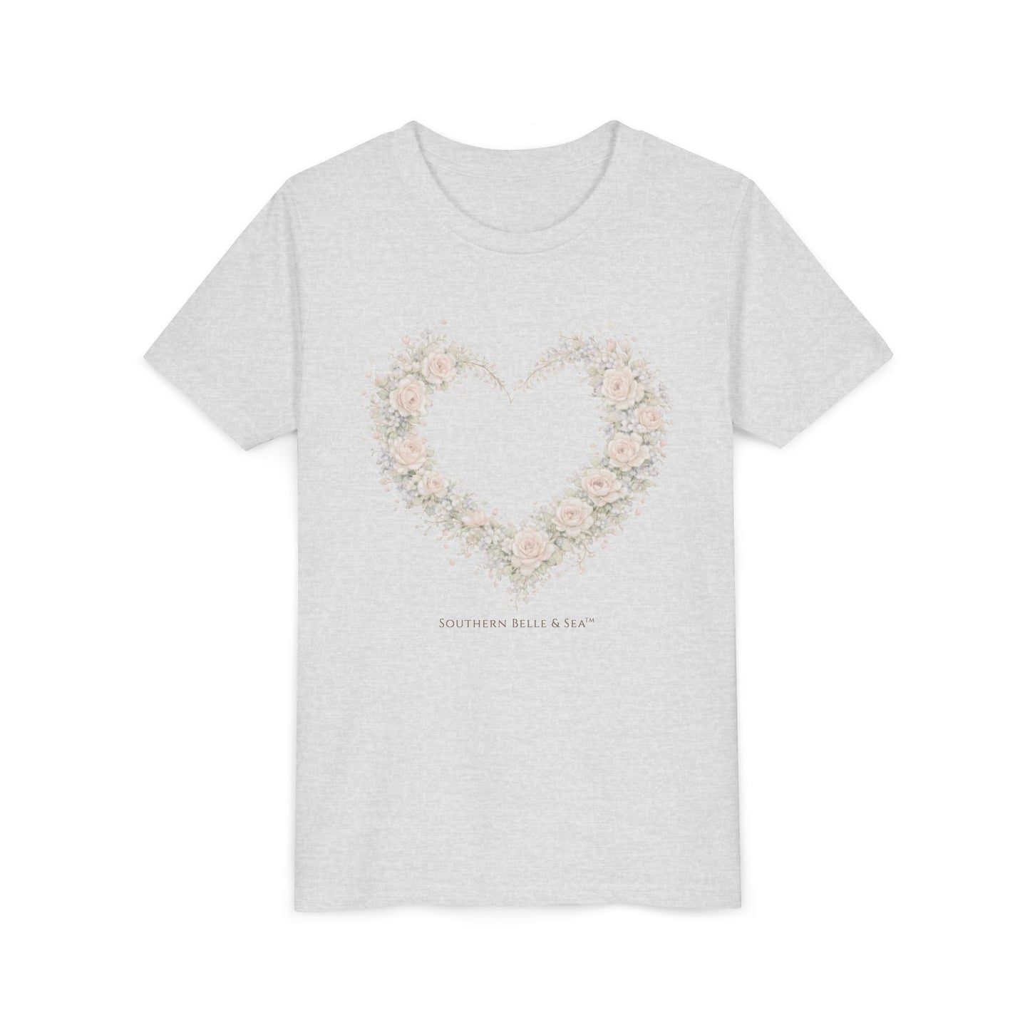 Let Love Lead Floral Heart Youth Tee | Southern Belle & Sea™ - Southern Belle & Sea
