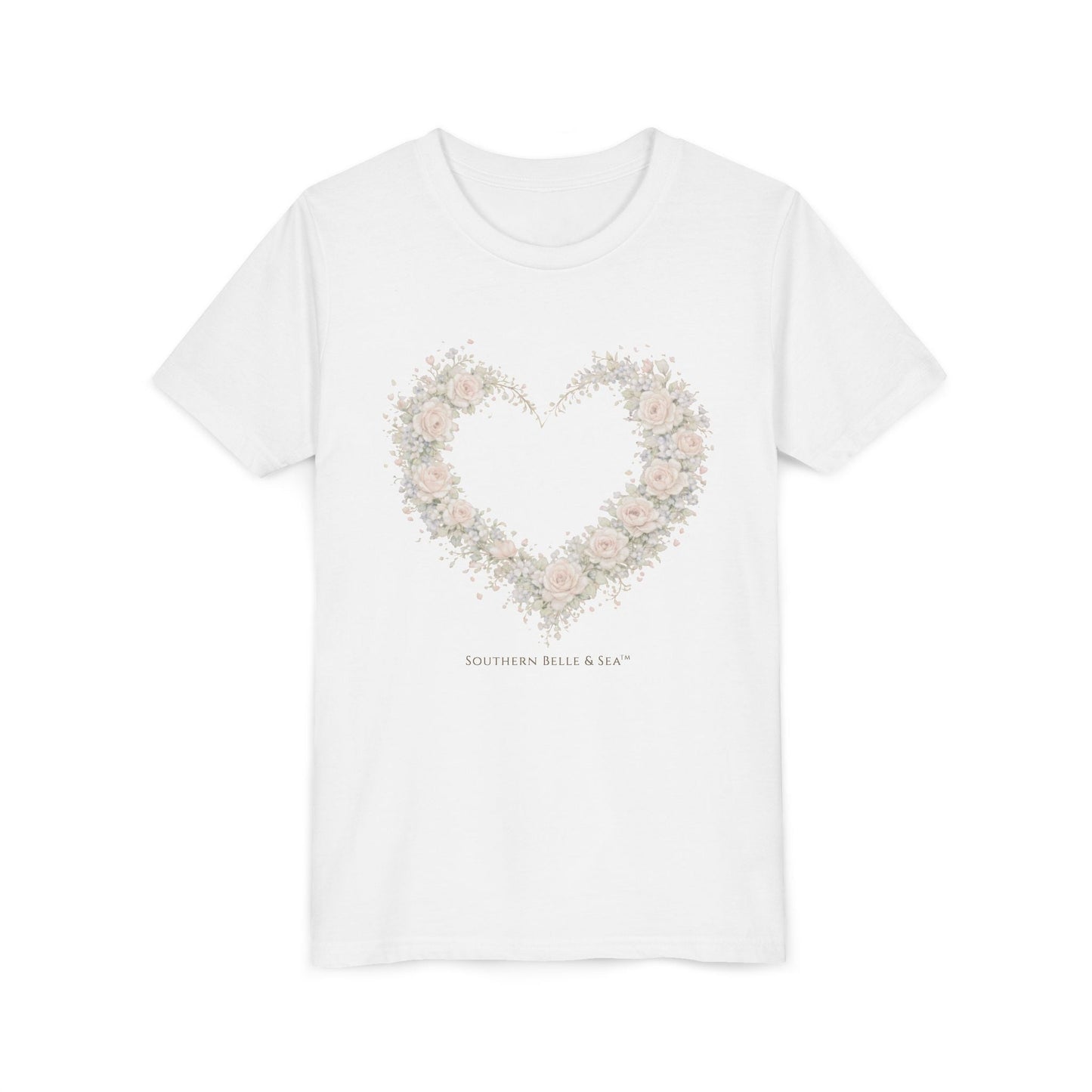 Let Love Lead Floral Heart Youth Tee | Southern Belle & Sea™ - Southern Belle & Sea