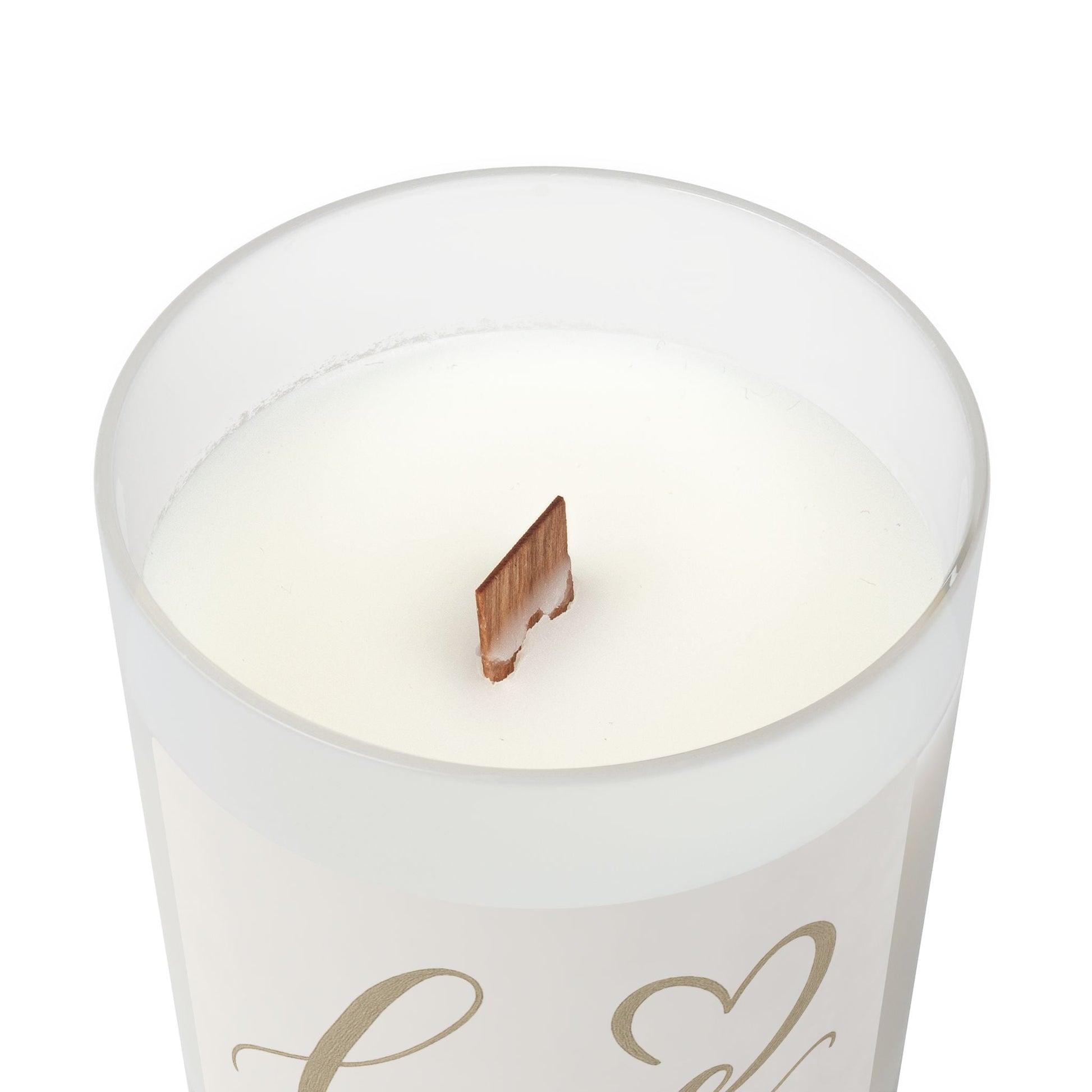 LOVE Heart Frosted Glass Candle — Faith & Grace Series | Southern Belle & Sea™ - Southern Belle & Sea