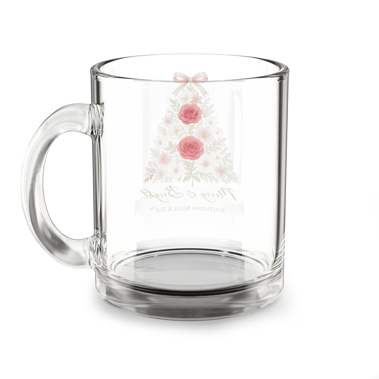Merry & Bright Clear Glass Mug | Southern Belle & Sea™ - Southern Belle & Sea