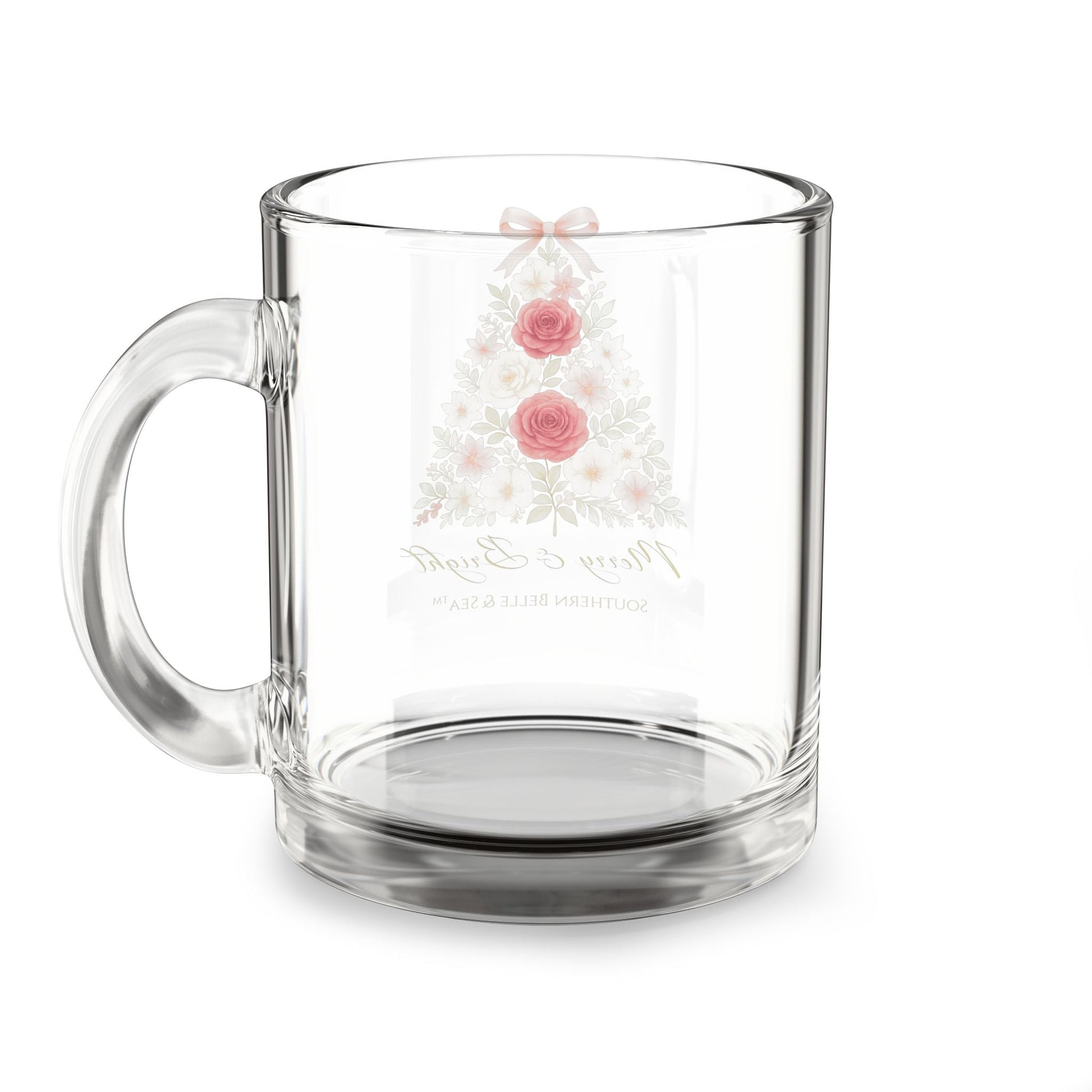 Merry & Bright Clear Glass Mug | Southern Belle & Sea™ - Southern Belle & Sea