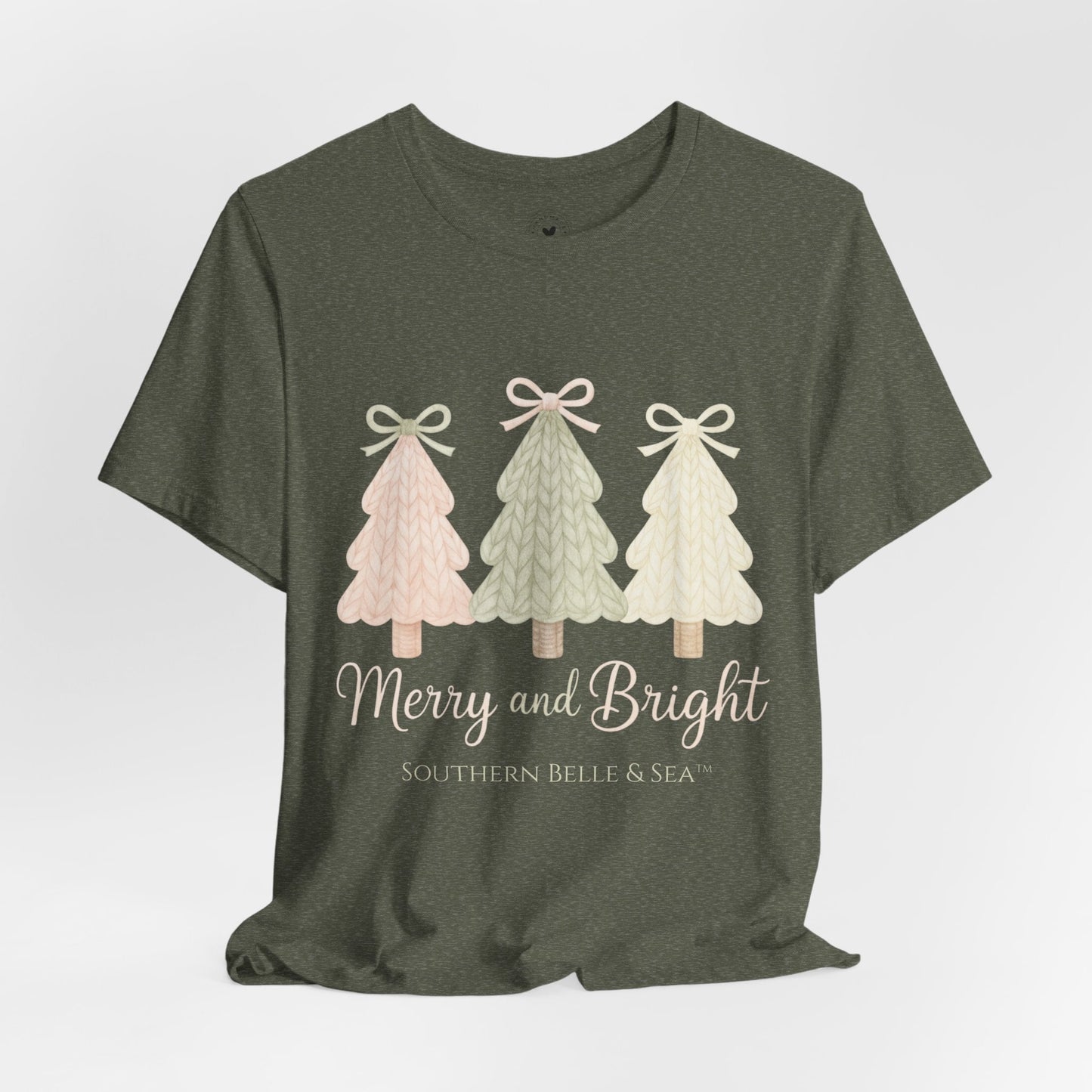 Merry & Bright Knitted Christmas Tree Shirt | Southern Belle & Sea™ - Southern Belle & Sea