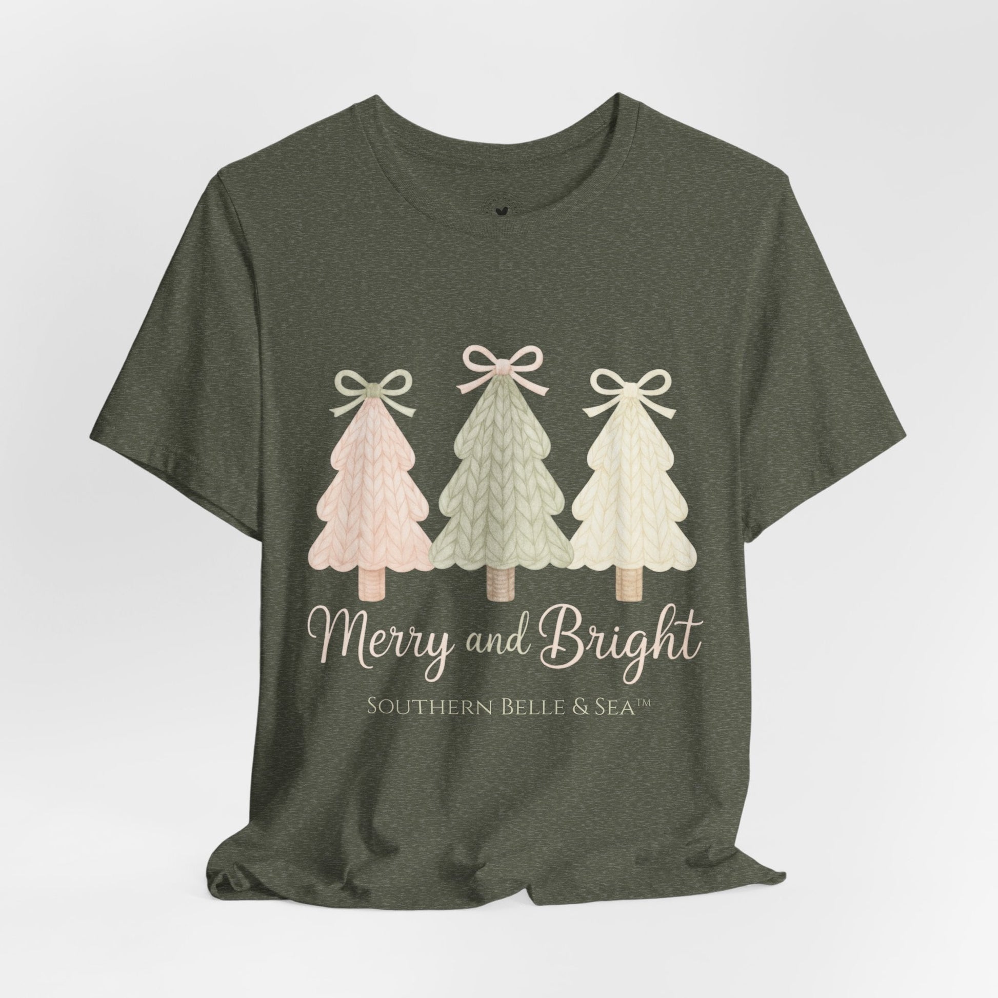 Merry & Bright Knitted Christmas Tree Shirt | Southern Belle & Sea™ - Southern Belle & Sea