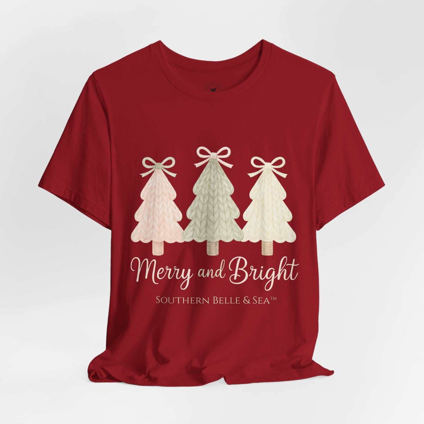 Merry & Bright Knitted Christmas Tree Shirt | Southern Belle & Sea™ - Southern Belle & Sea