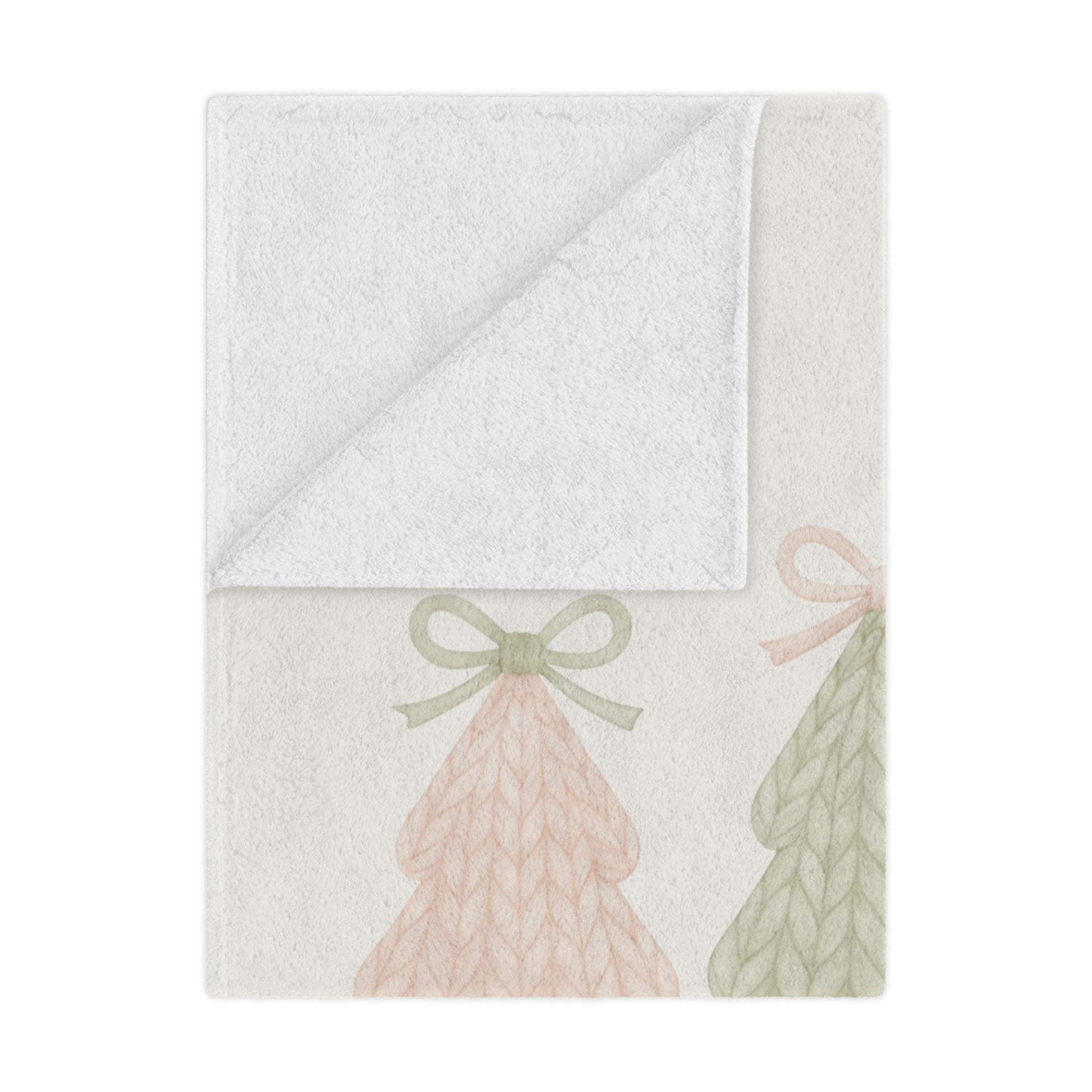 Merry & Bright Knitted Christmas Trees Minky Blanket | Southern Belle & Sea™ - Southern Belle & Sea