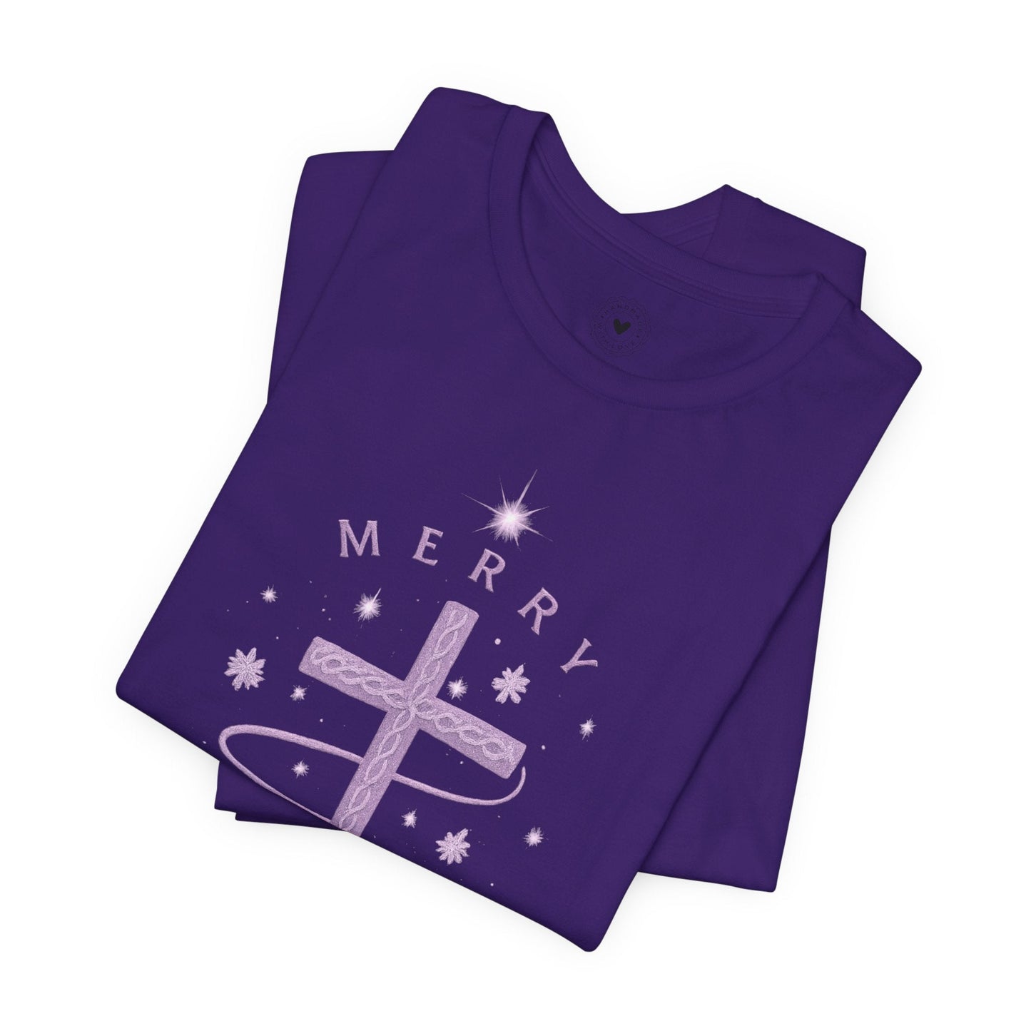 Merry Christ - mas Cross Tee (Purple Cross) — Merry Christ - mas Collection | Southern Belle & Sea™ - Southern Belle & Sea