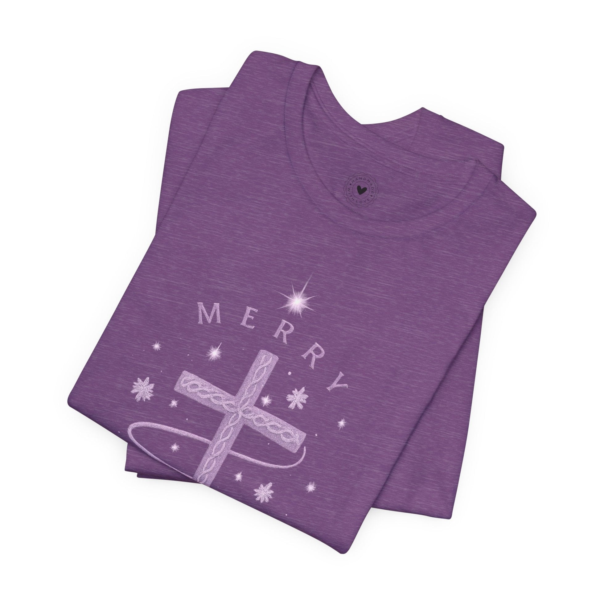 Merry Christ - mas Cross Tee (Purple Cross) — Merry Christ - mas Collection | Southern Belle & Sea™ - Southern Belle & Sea