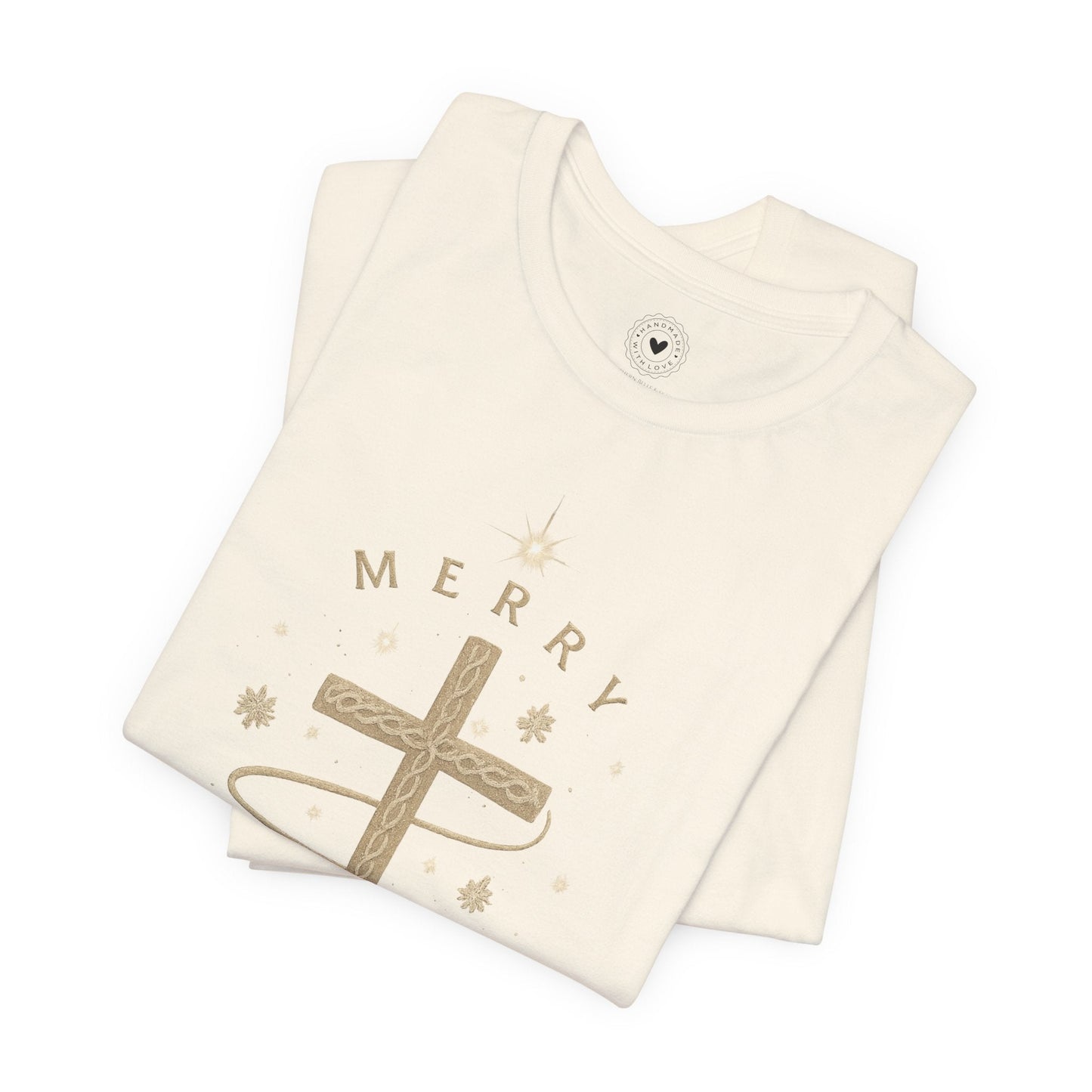 Merry Christmas Cross Floral Sweatshirt — Christmas in Bloom Collection | Southern Belle & Sea™ - Southern Belle & Sea