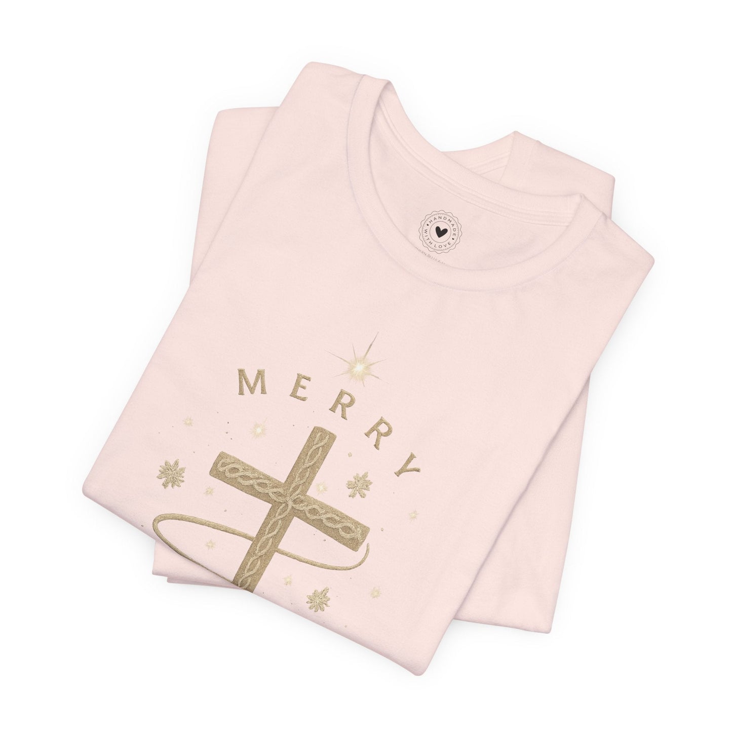 Merry Christmas Cross Floral Sweatshirt — Christmas in Bloom Collection | Southern Belle & Sea™ - Southern Belle & Sea