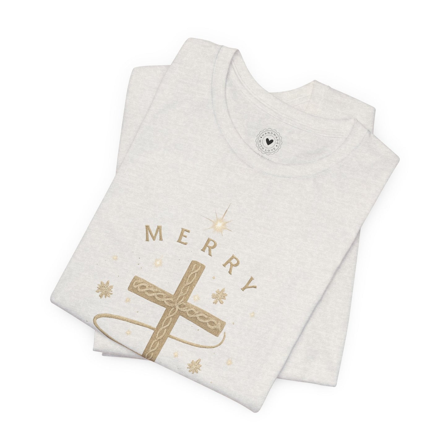 Merry Christmas Cross Floral Sweatshirt — Christmas in Bloom Collection | Southern Belle & Sea™ - Southern Belle & Sea