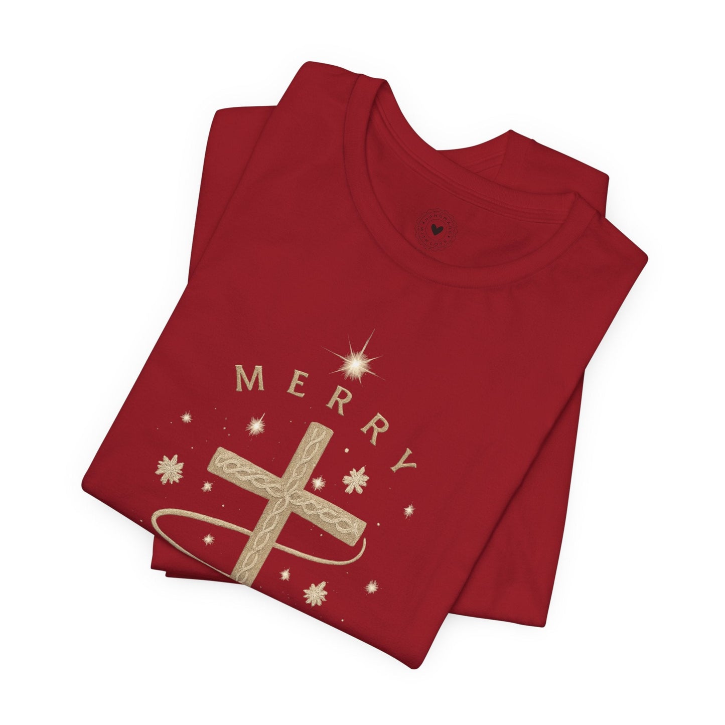 Merry Christmas Cross Floral Sweatshirt — Christmas in Bloom Collection | Southern Belle & Sea™ - Southern Belle & Sea