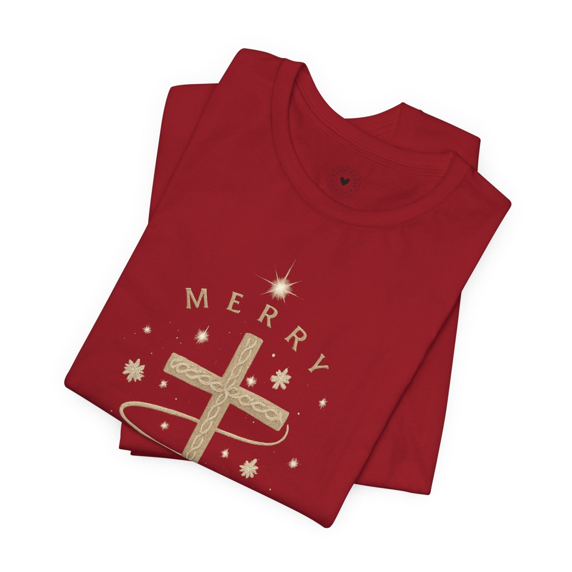 Merry Christmas Cross Floral Sweatshirt — Christmas in Bloom Collection | Southern Belle & Sea™ - Southern Belle & Sea