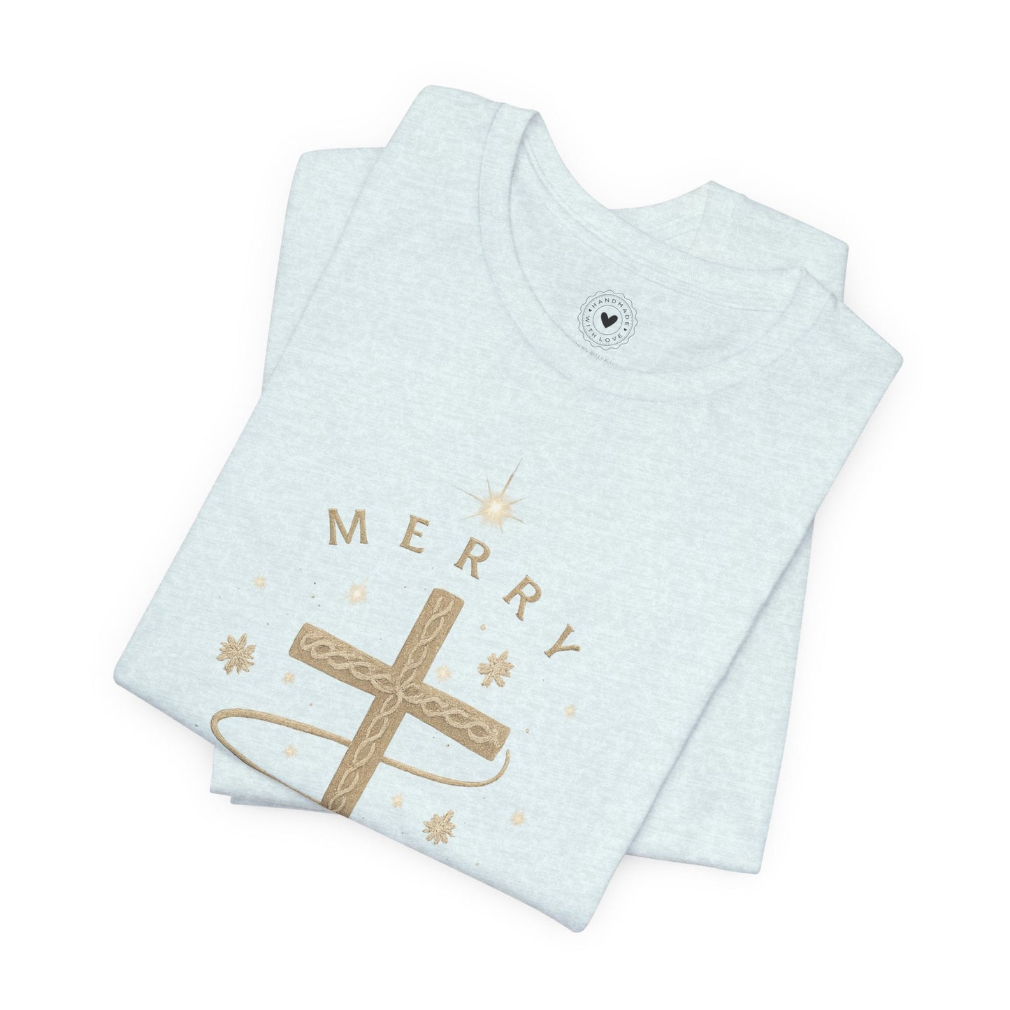 Merry Christmas Cross Floral Sweatshirt — Christmas in Bloom Collection | Southern Belle & Sea™ - Southern Belle & Sea