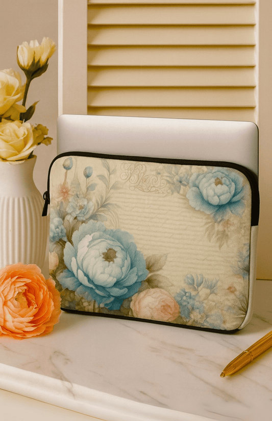 Parisian Petals Laptop Sleeve | Southern Belle & Sea™ - Southern Belle & Sea