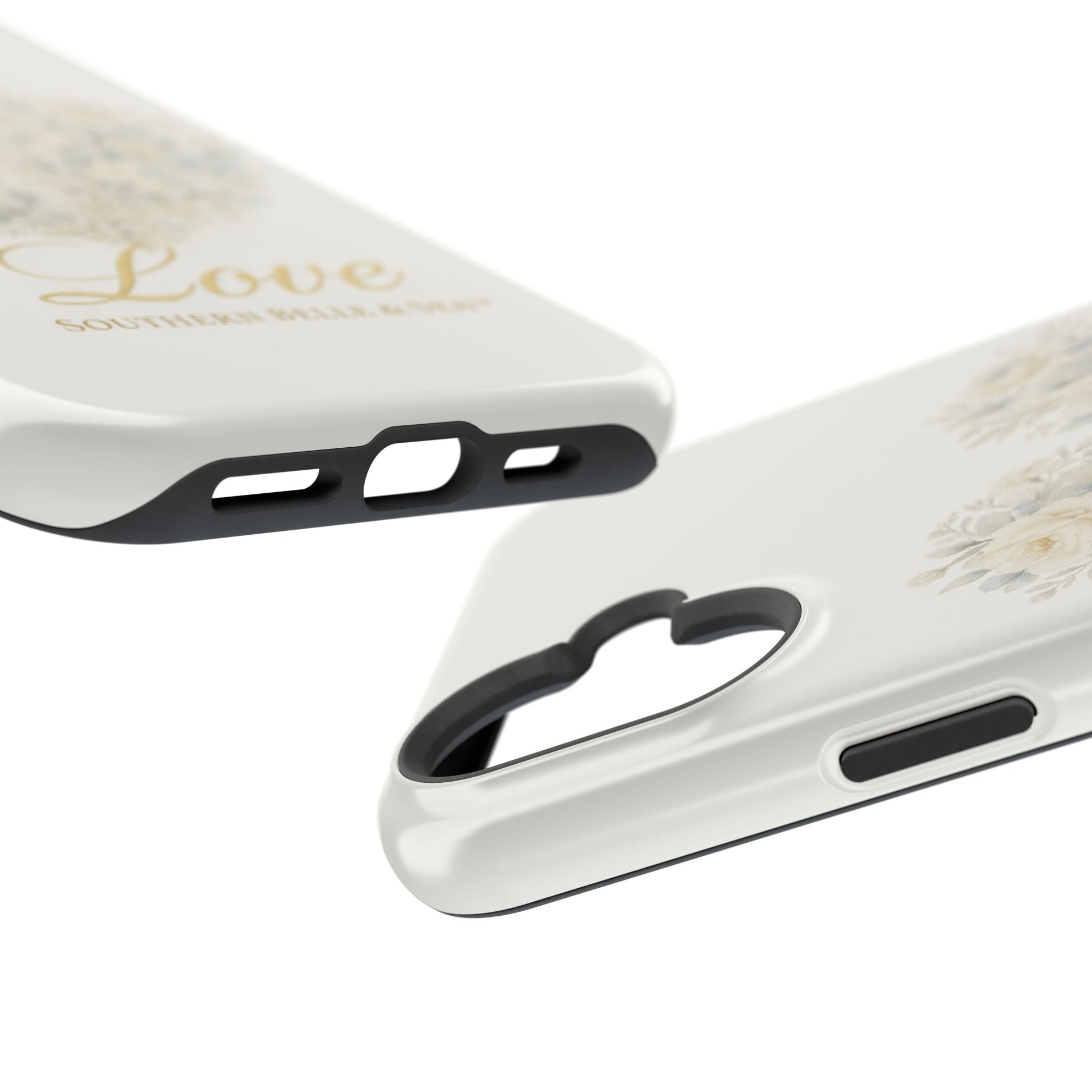 Phone Case — Floral Heart 'Love' Magnetic Impact - Resistant Case - Southern Belle & Sea