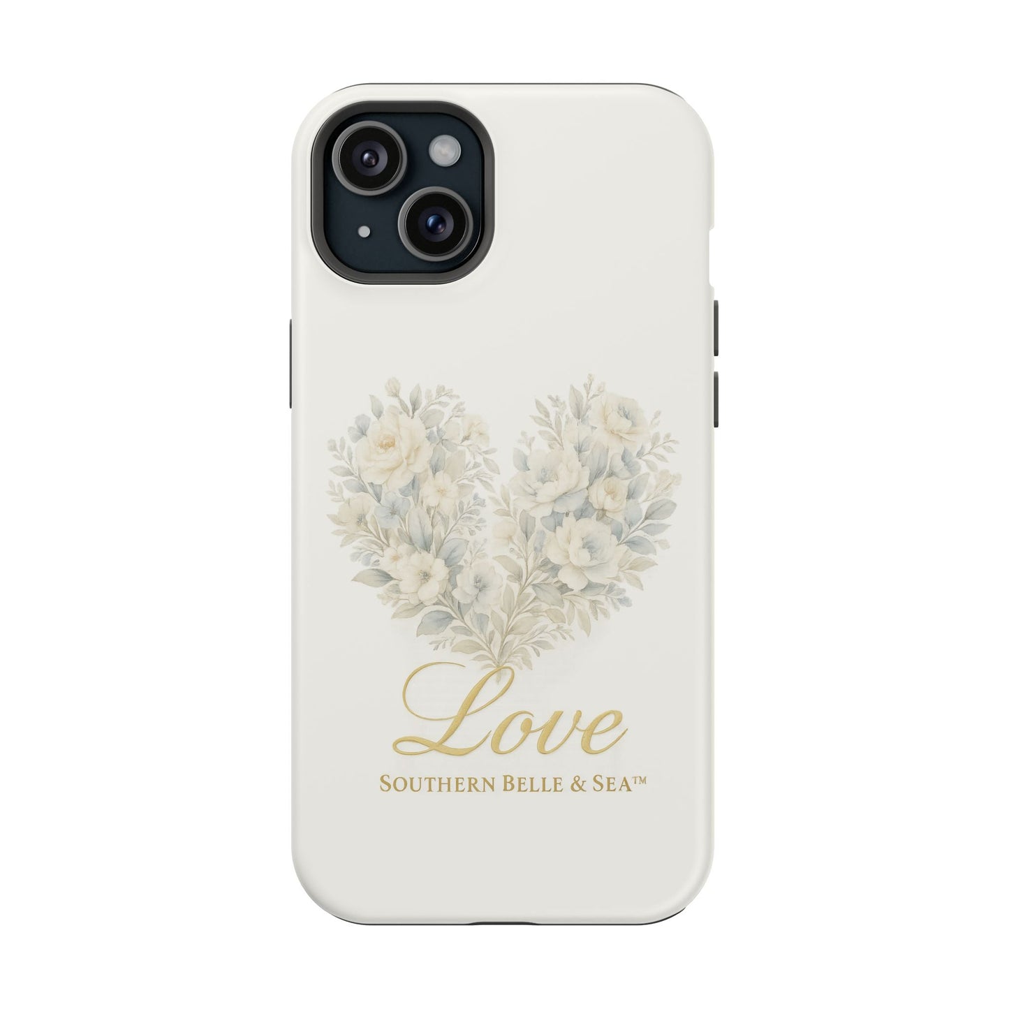 Phone Case — Floral Heart 'Love' Magnetic Impact - Resistant Case - Southern Belle & Sea