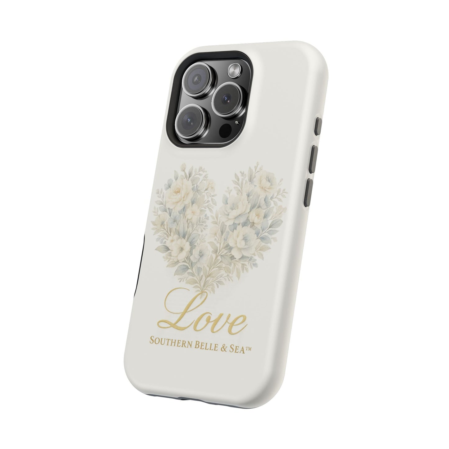 Phone Case — Floral Heart 'Love' Magnetic Impact - Resistant Case - Southern Belle & Sea