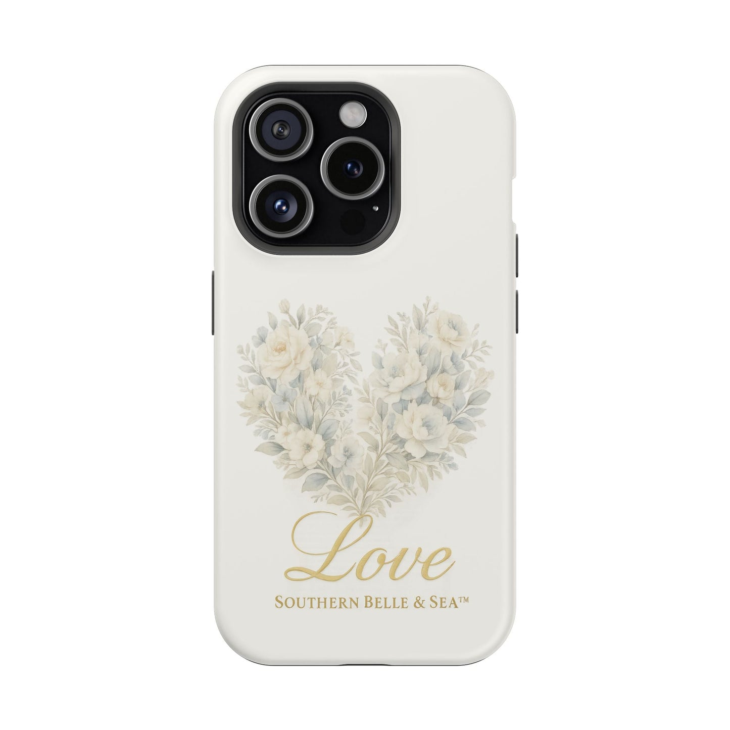 Phone Case — Floral Heart 'Love' Magnetic Impact - Resistant Case - Southern Belle & Sea