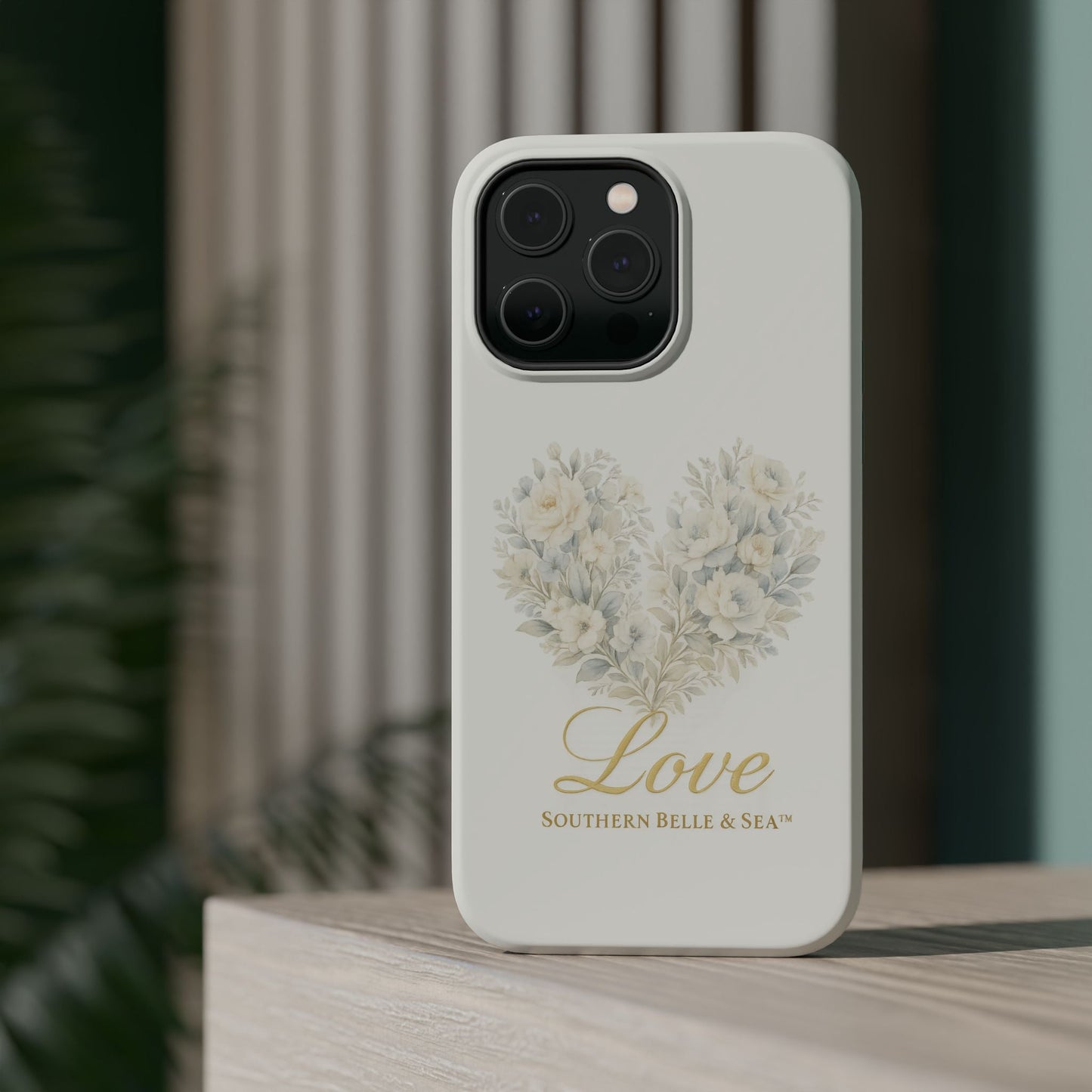 Phone Case — Floral Heart 'Love' Magnetic Impact - Resistant Case - Southern Belle & Sea