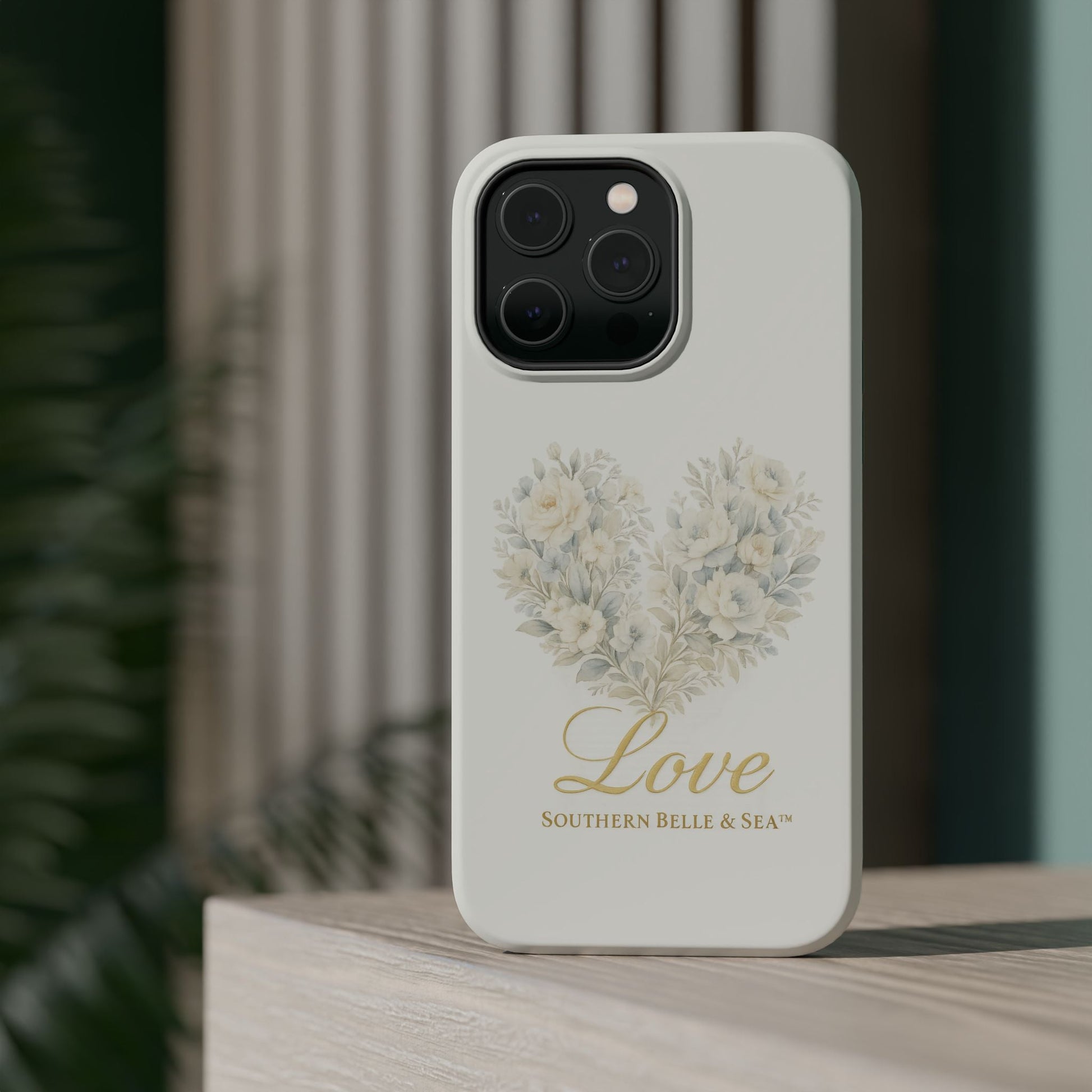 Phone Case — Floral Heart 'Love' Magnetic Impact - Resistant Case - Southern Belle & Sea