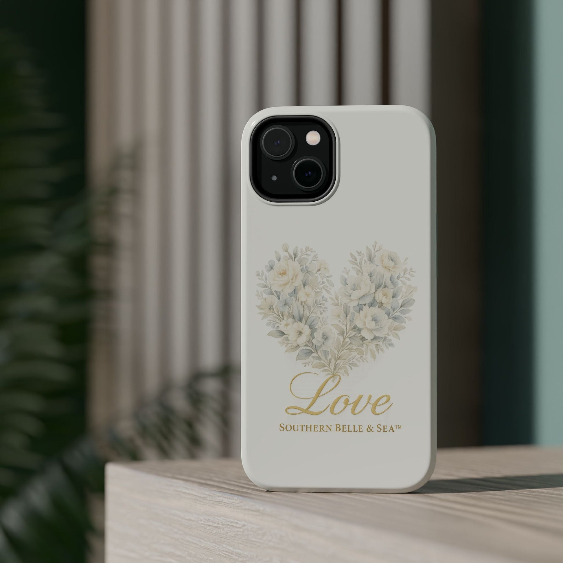 Phone Case — Floral Heart 'Love' Magnetic Impact - Resistant Case - Southern Belle & Sea