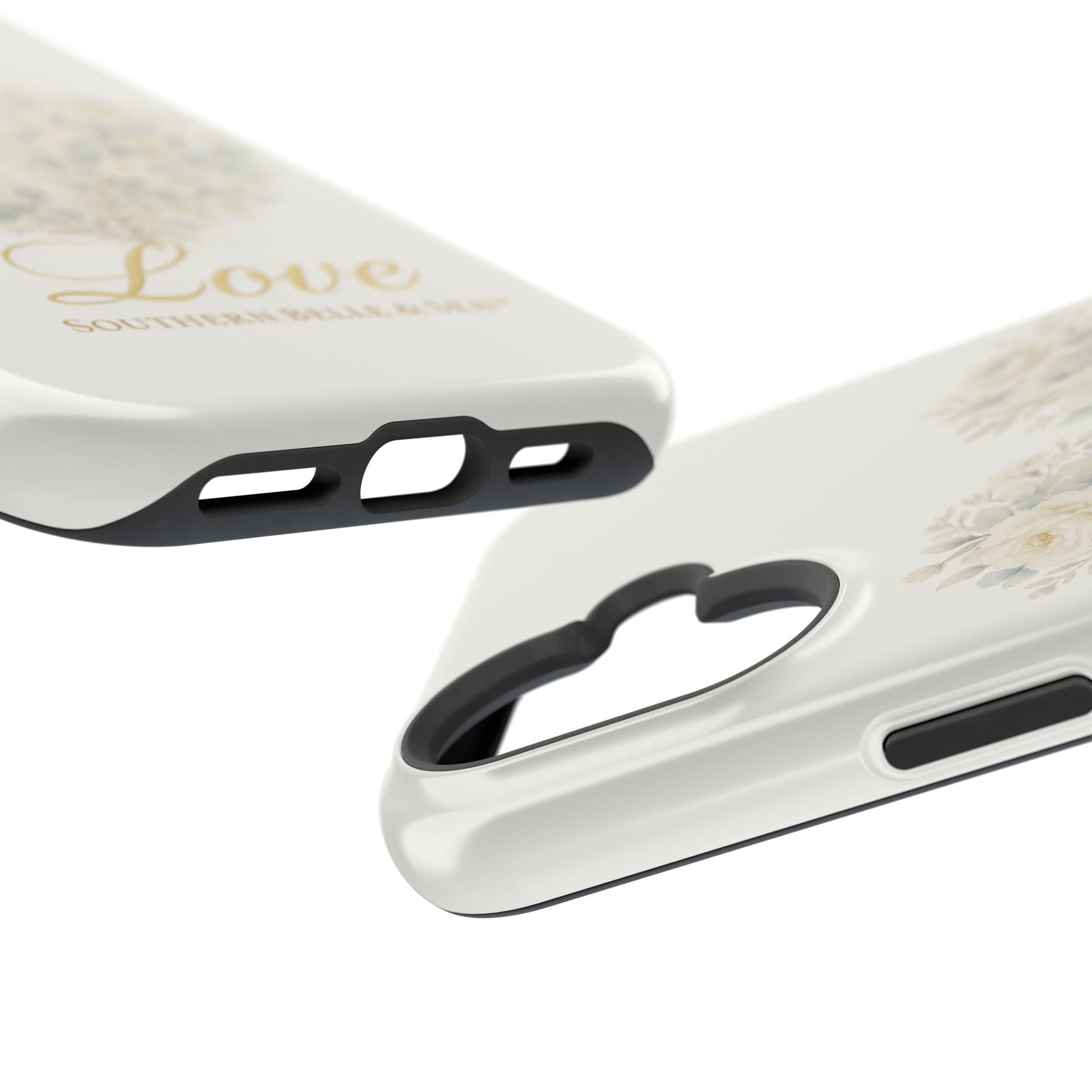 Phone Case — Floral Heart 'Love' Magnetic Impact - Resistant Case - Southern Belle & Sea