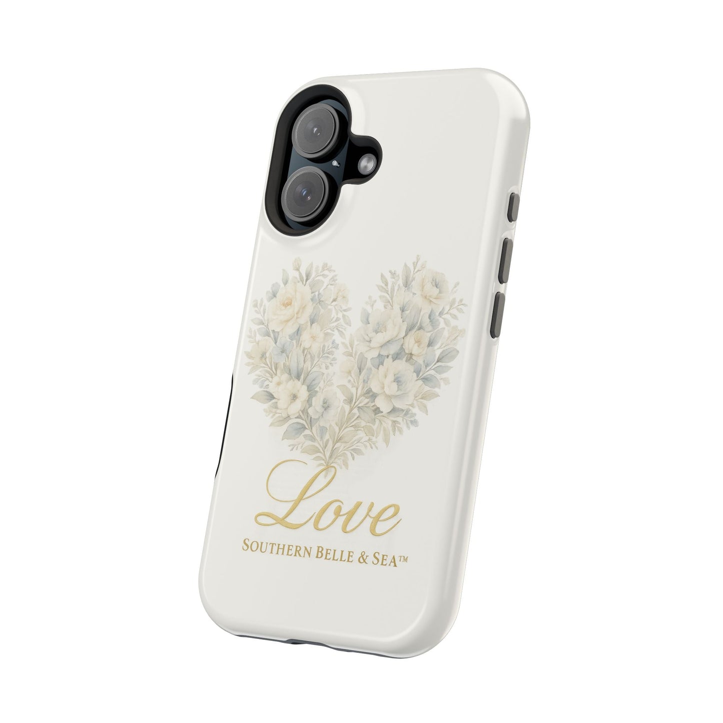 Phone Case — Floral Heart 'Love' Magnetic Impact - Resistant Case - Southern Belle & Sea