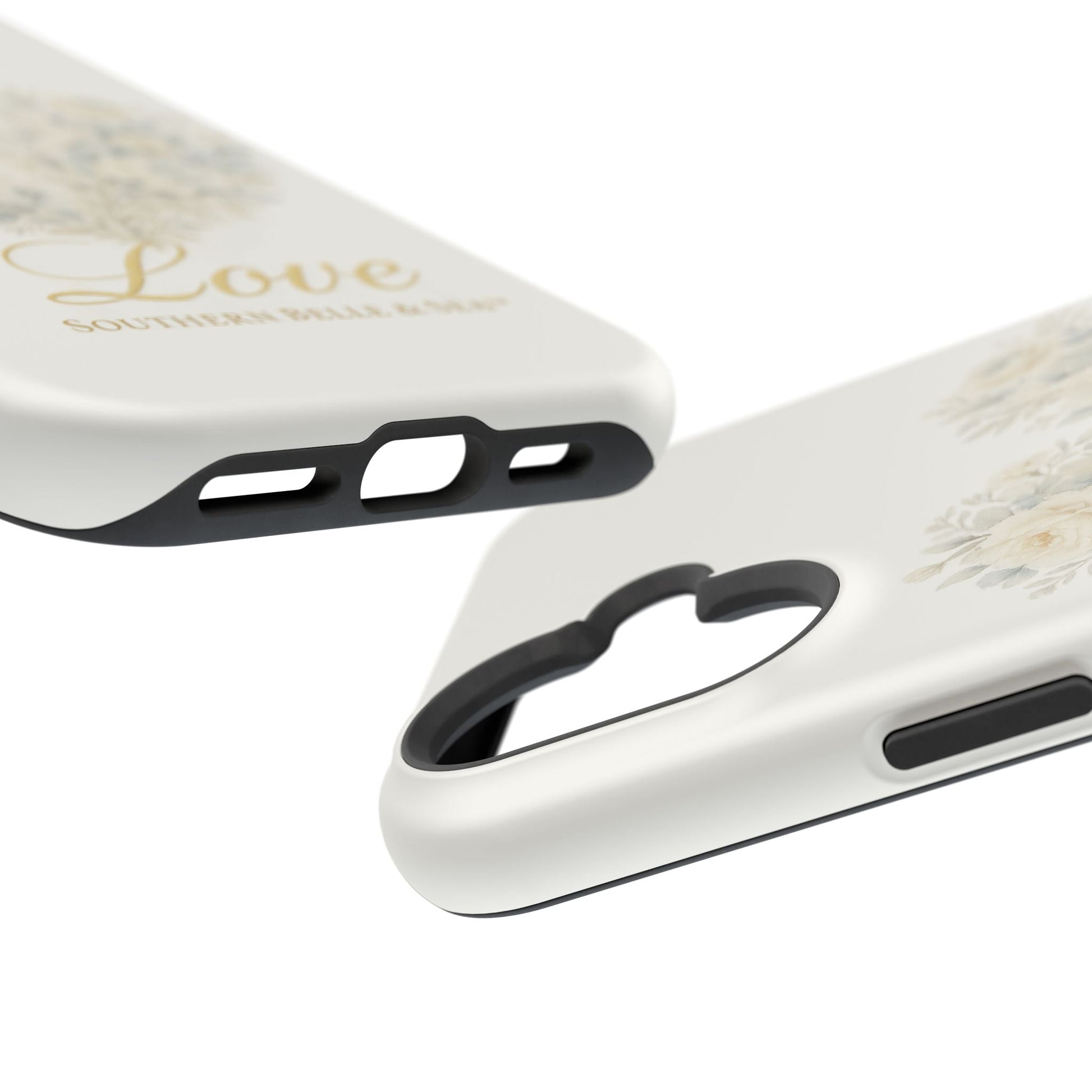 Phone Case — Floral Heart 'Love' Magnetic Impact - Resistant Case - Southern Belle & Sea