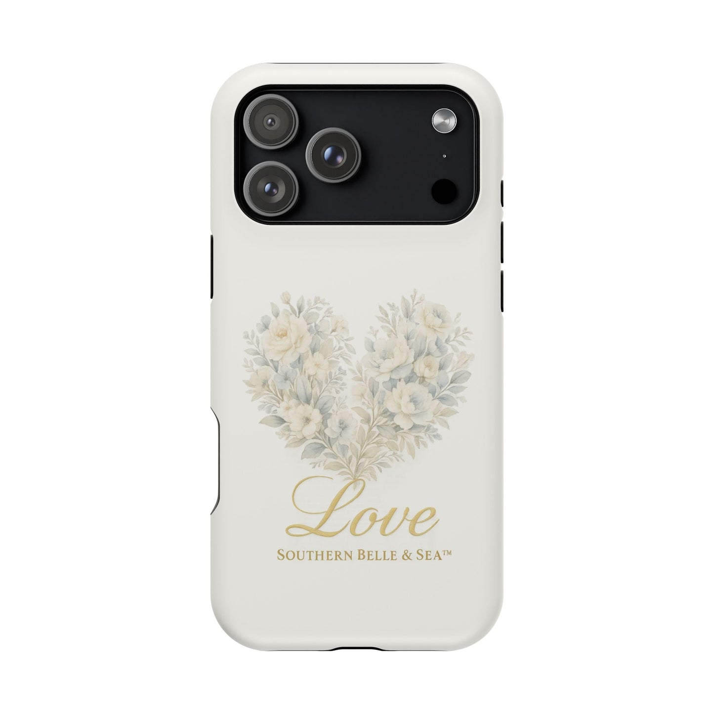 Phone Case — Floral Heart 'Love' Magnetic Impact - Resistant Case - Southern Belle & Sea