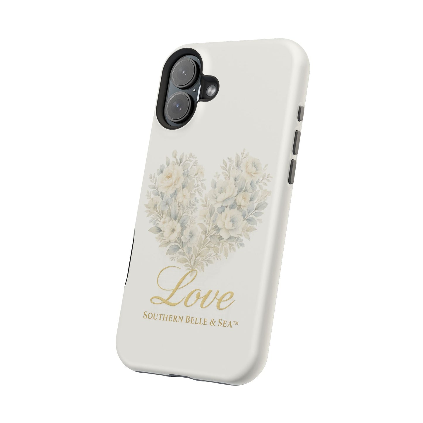 Phone Case — Floral Heart 'Love' Magnetic Impact - Resistant Case - Southern Belle & Sea