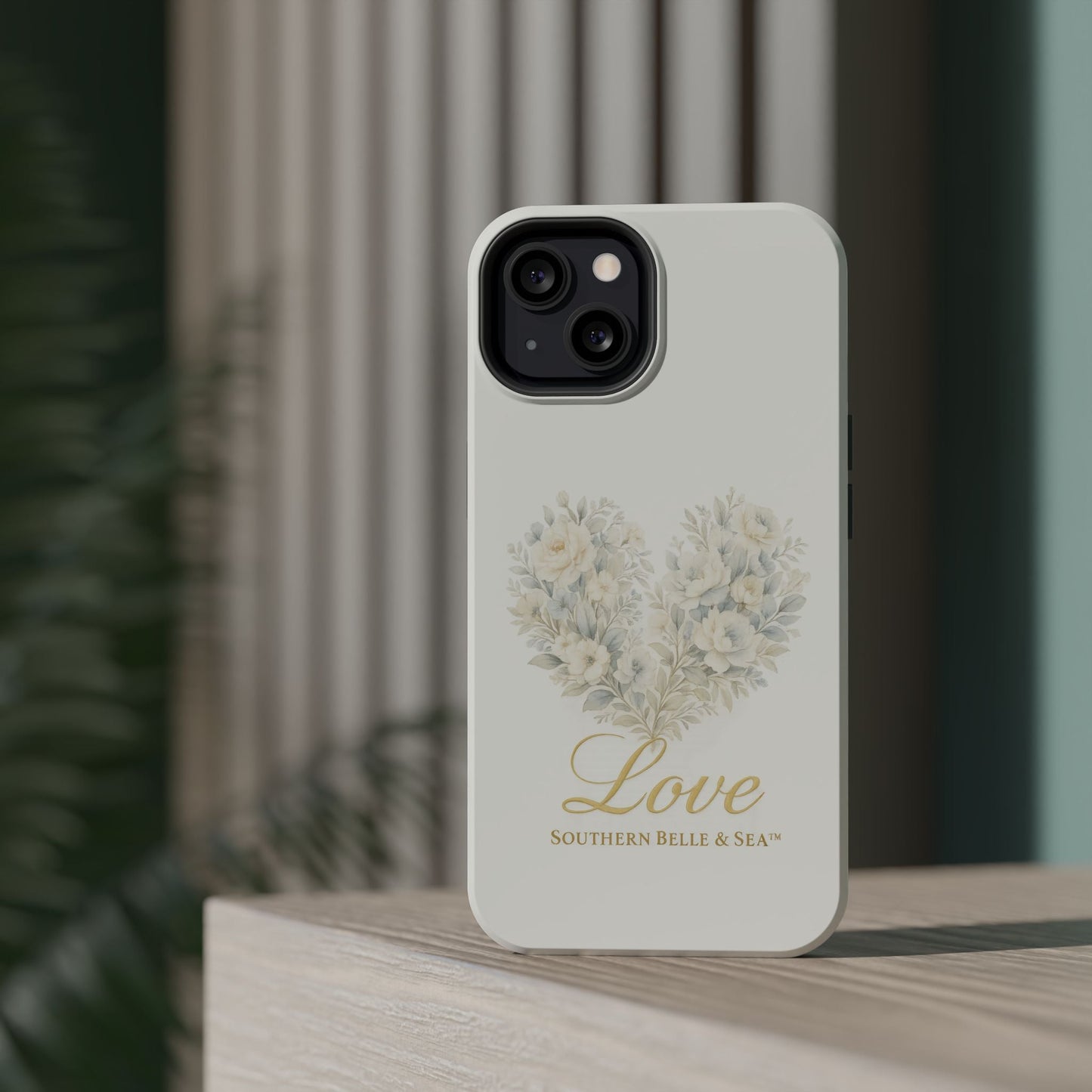 Phone Case — Floral Heart 'Love' Magnetic Impact - Resistant Case - Southern Belle & Sea