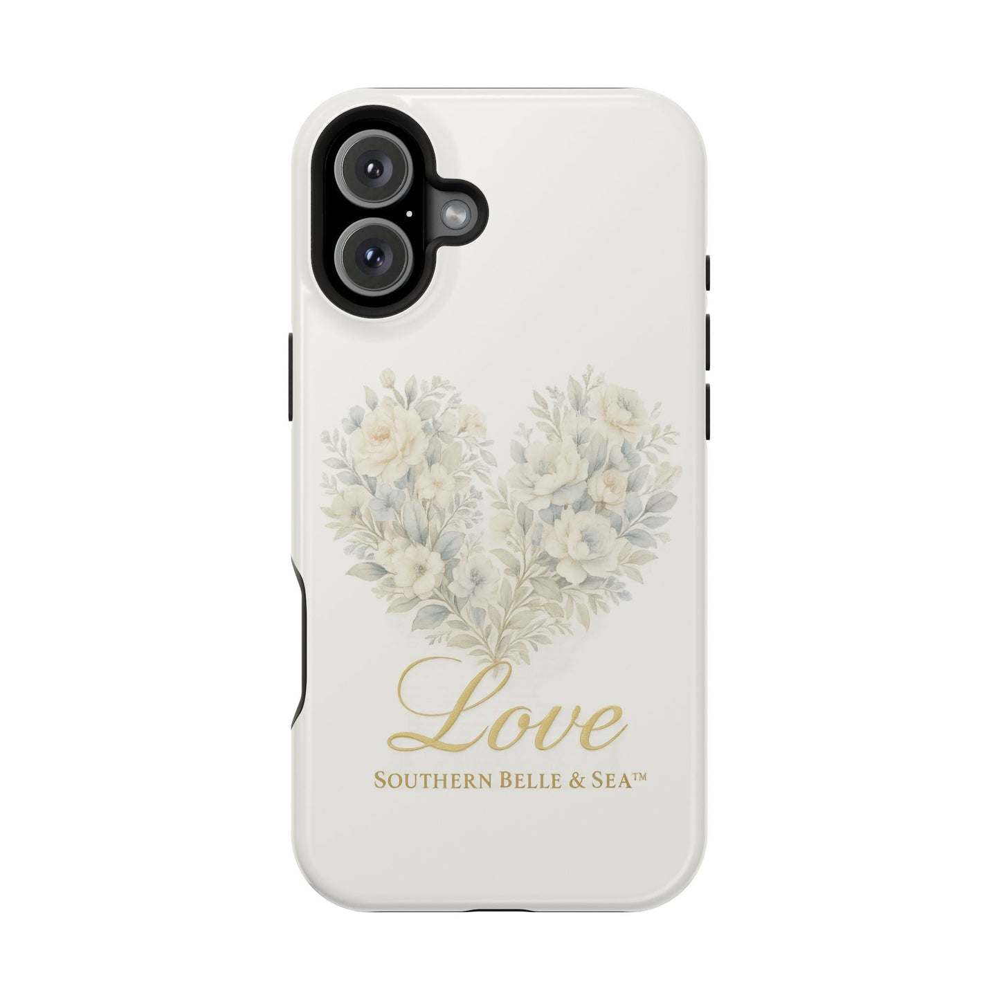Phone Case — Floral Heart 'Love' Magnetic Impact - Resistant Case - Southern Belle & Sea