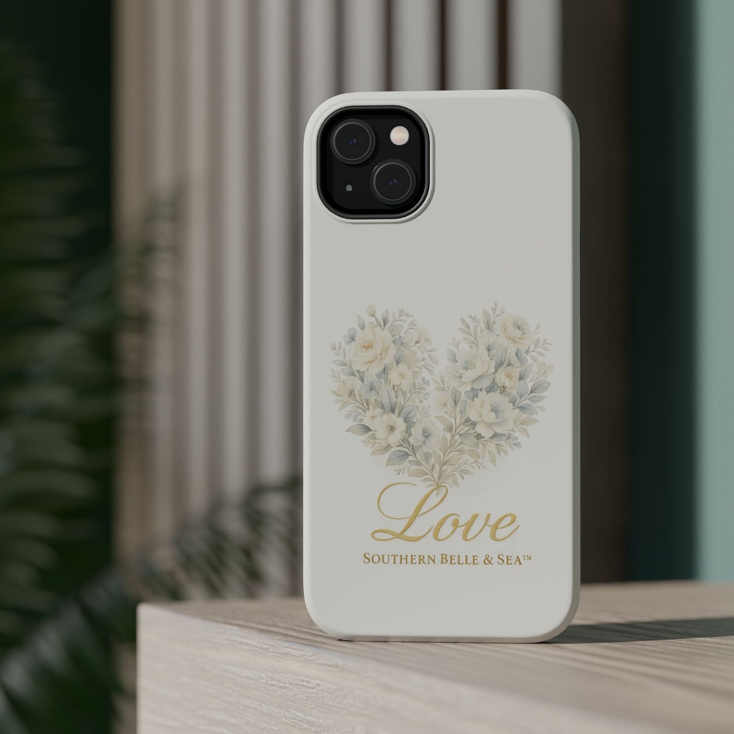 Phone Case — Floral Heart 'Love' Magnetic Impact - Resistant Case - Southern Belle & Sea