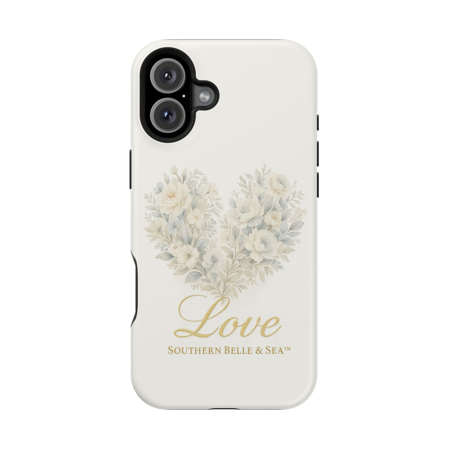 Phone Case — Floral Heart 'Love' Magnetic Impact - Resistant Case - Southern Belle & Sea