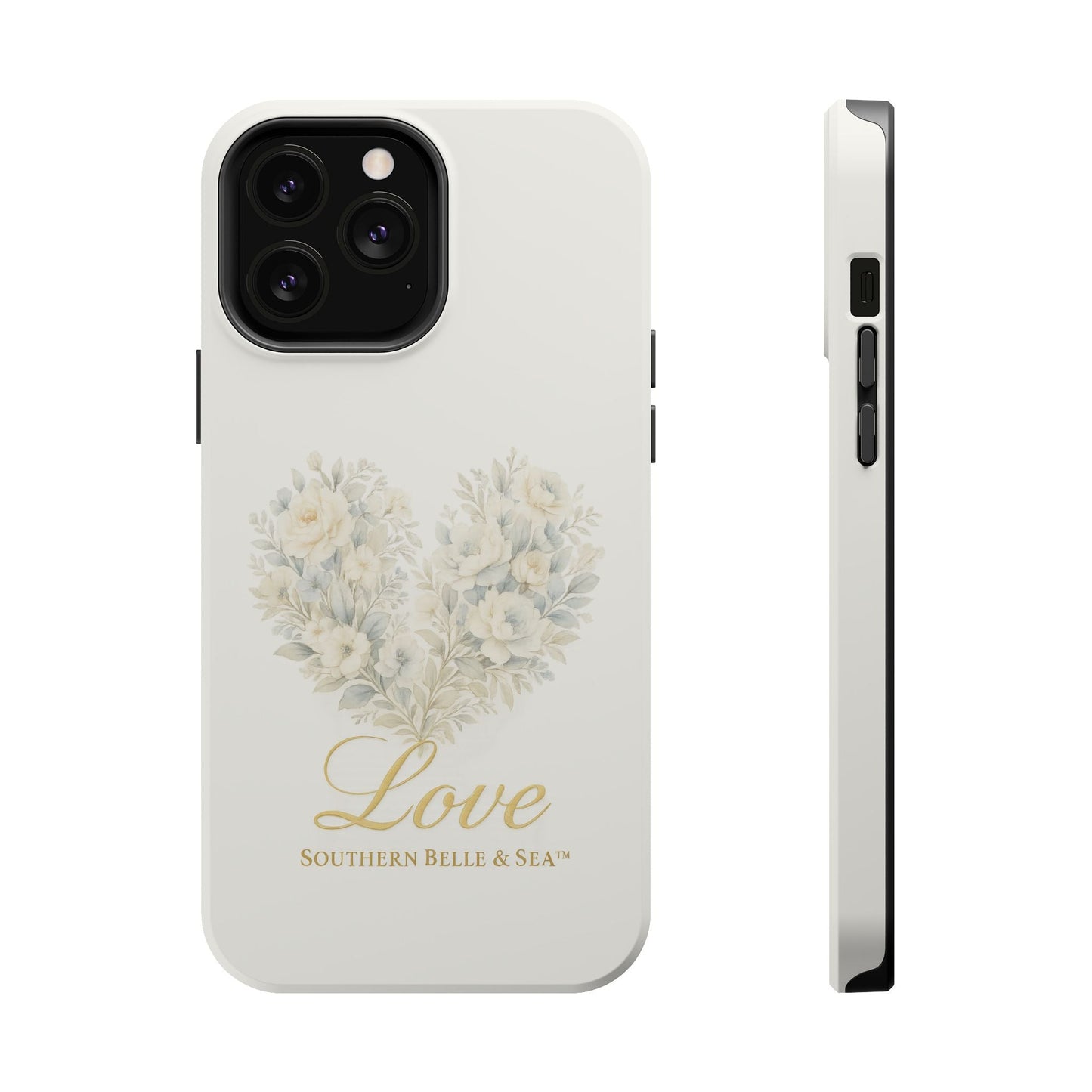 Phone Case — Floral Heart 'Love' Magnetic Impact - Resistant Case - Southern Belle & Sea