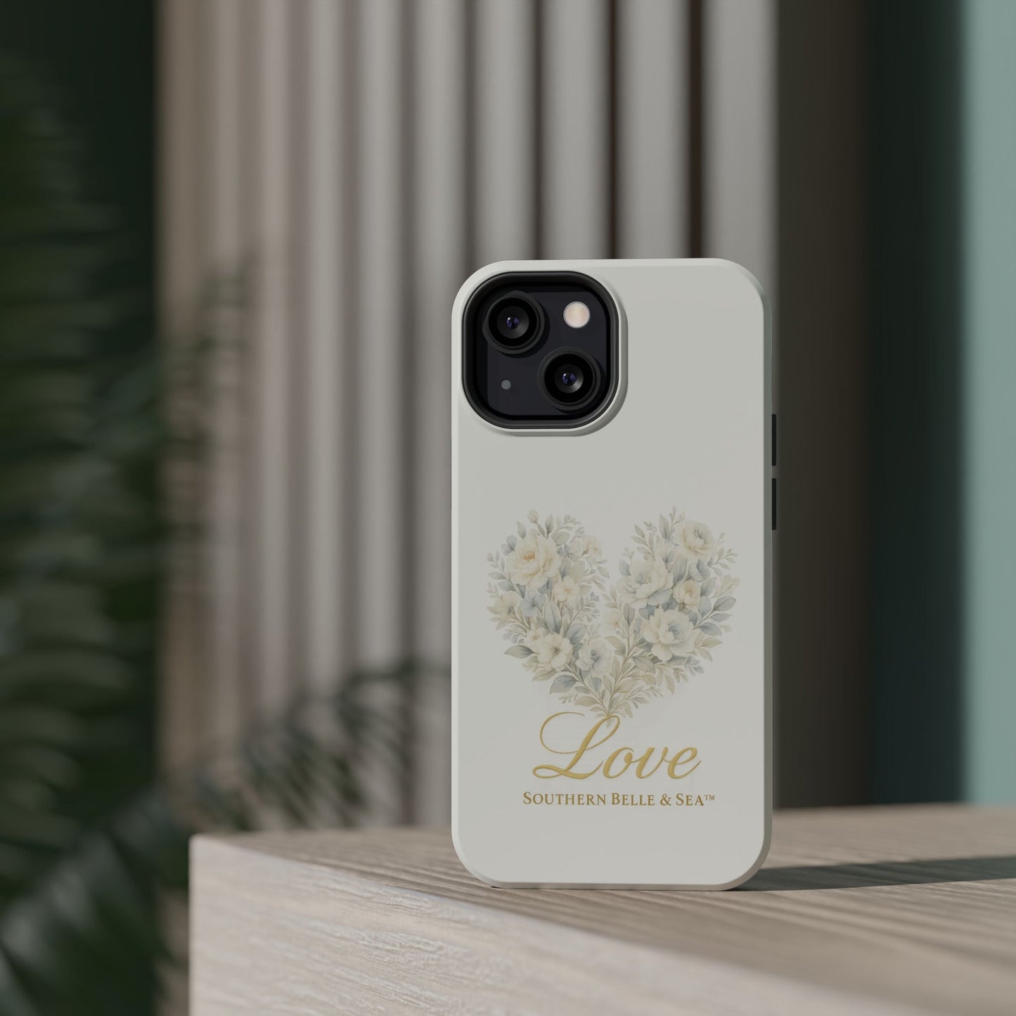 Phone Case — Floral Heart 'Love' Magnetic Impact - Resistant Case - Southern Belle & Sea