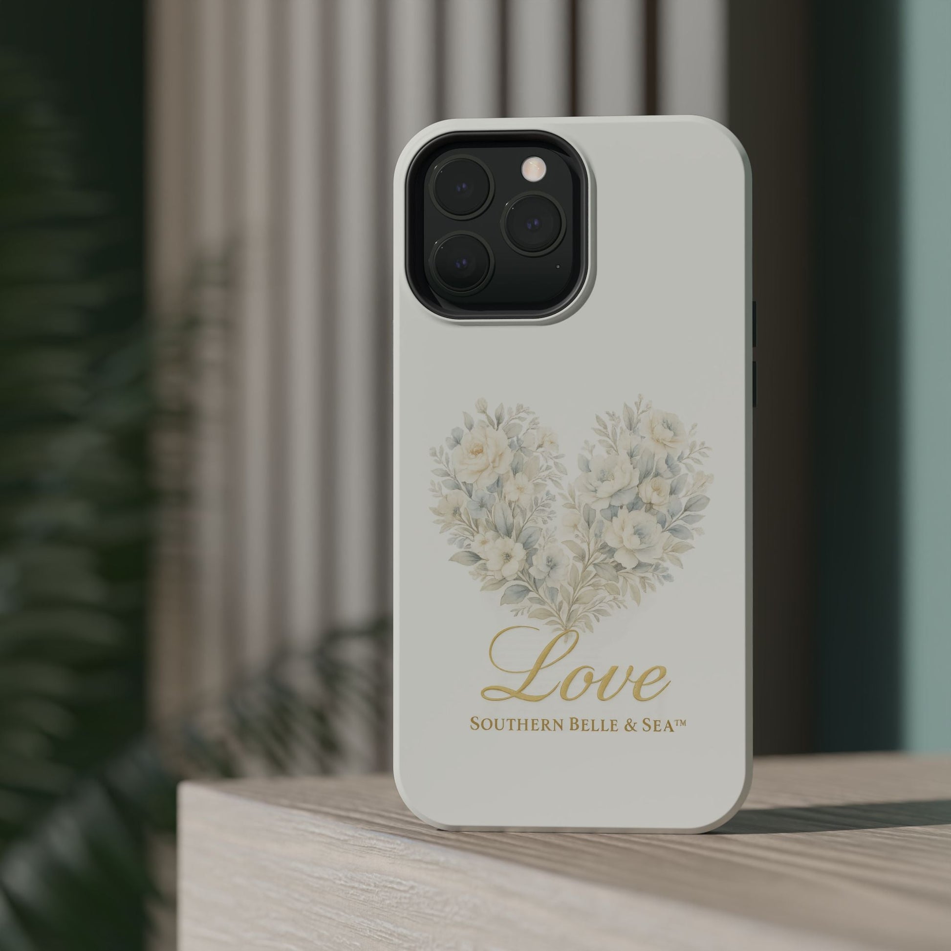Phone Case — Floral Heart 'Love' Magnetic Impact - Resistant Case - Southern Belle & Sea